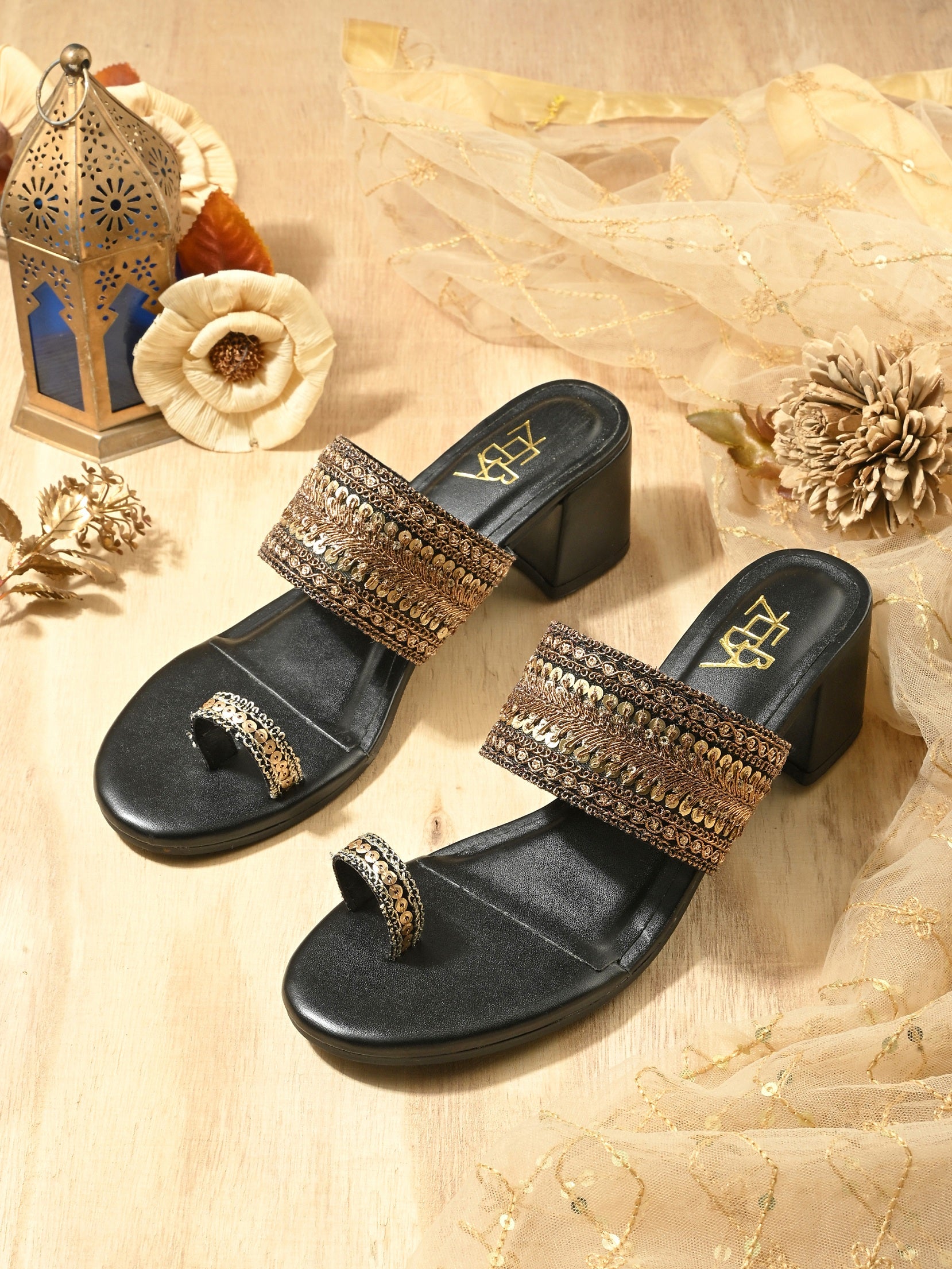 Surma black Kolhapuri Heels