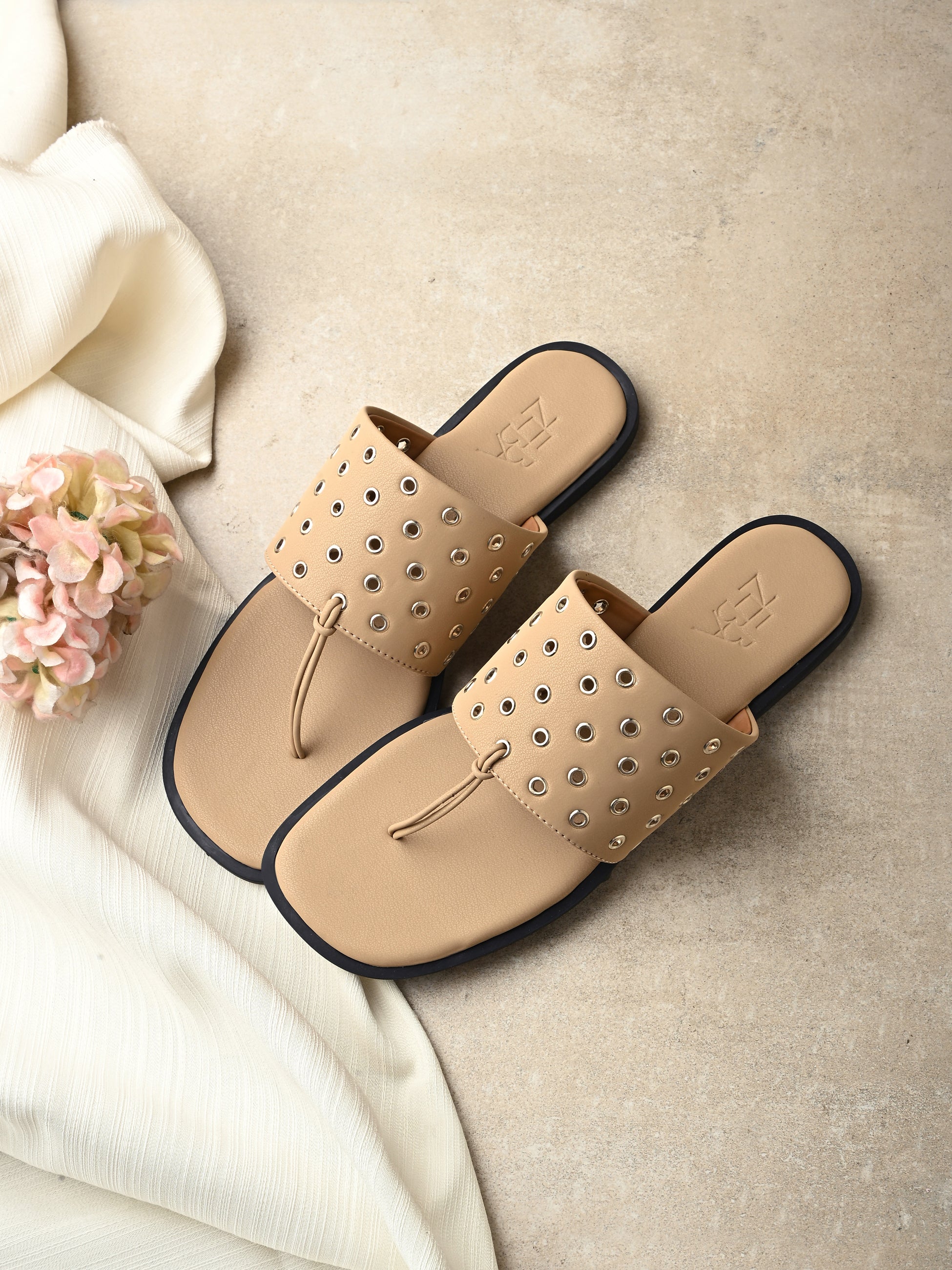 Shareen Studded See Through Flats