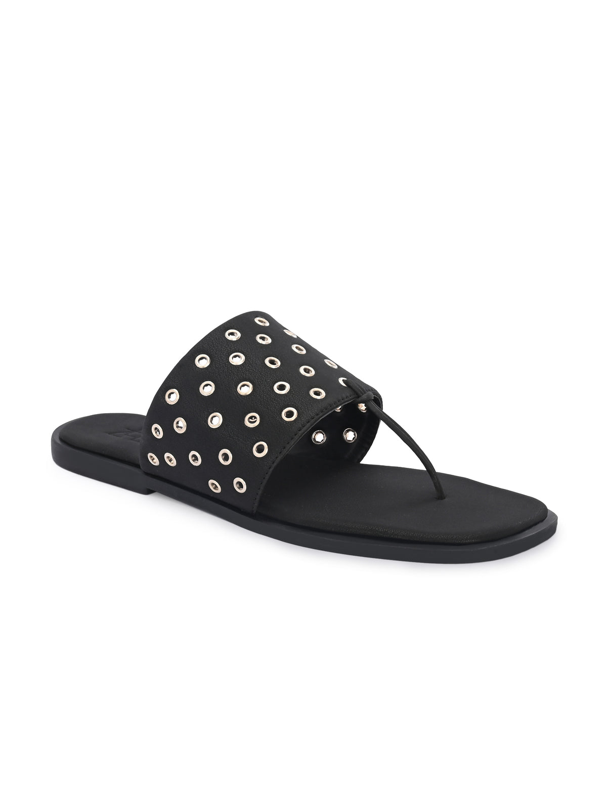 Shareen Black Studded Slip on