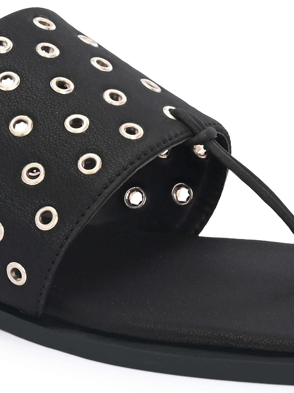 Shareen Black Studded Slip on