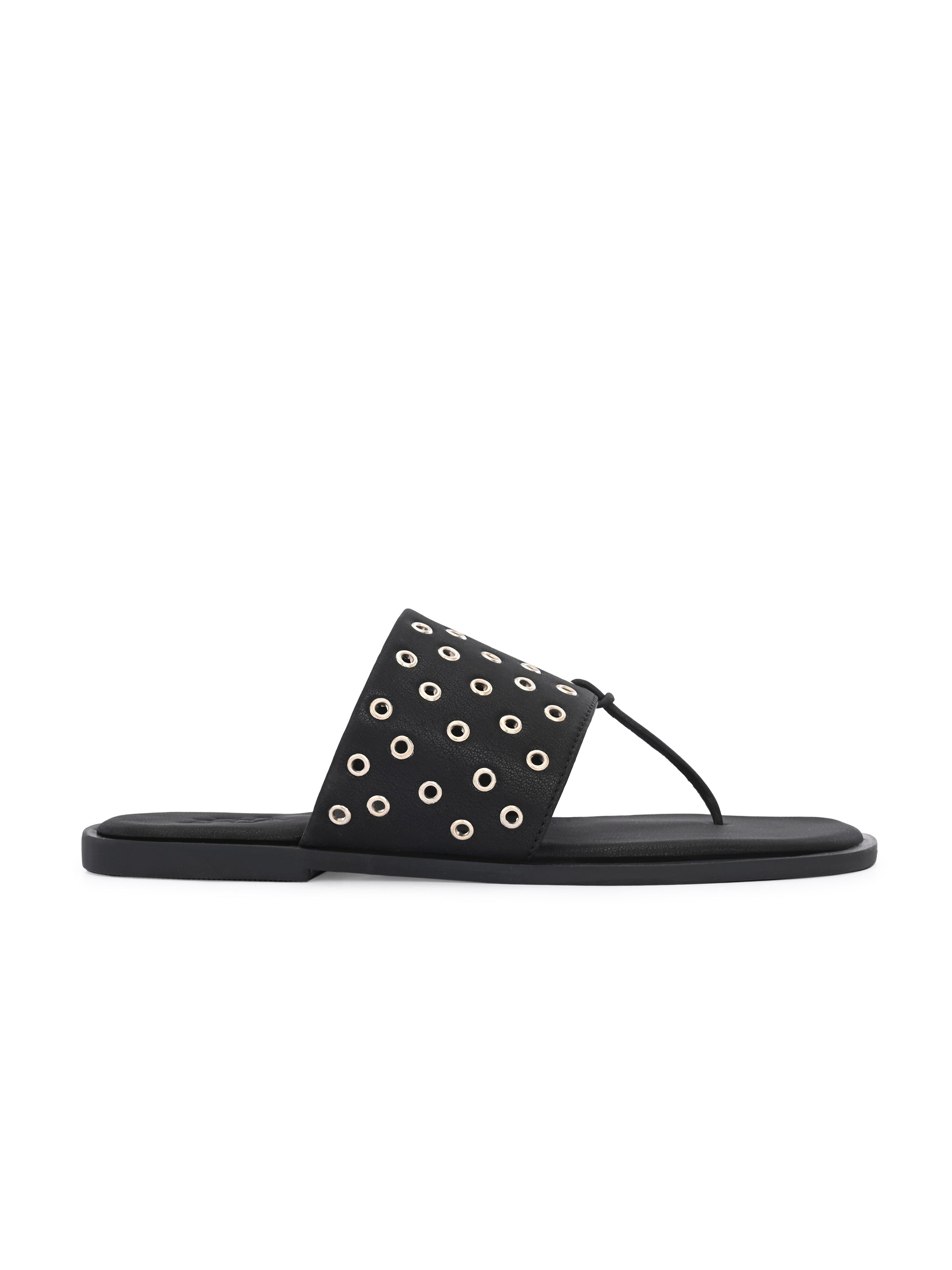 Shareen Black Studded Slip on