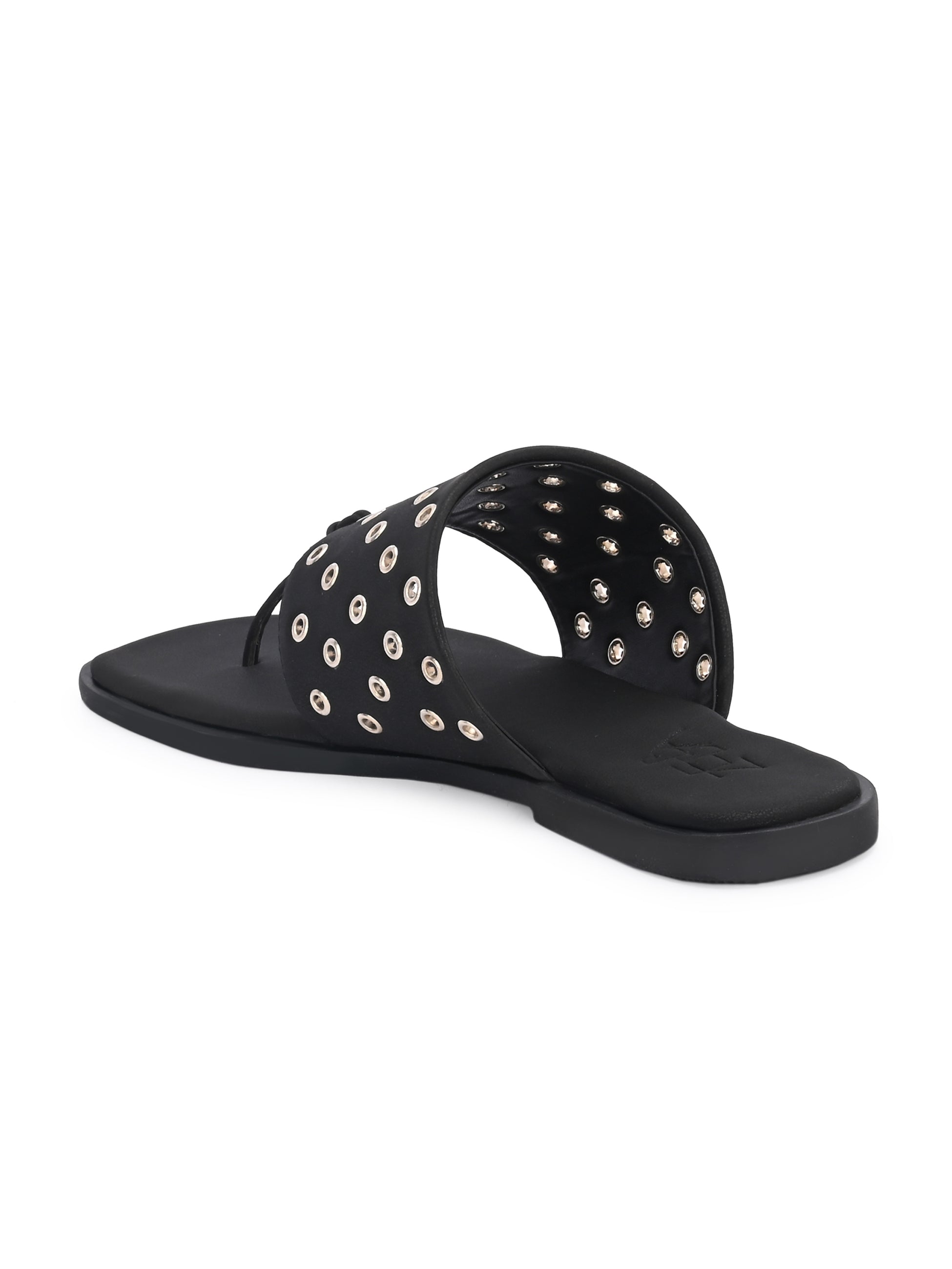 Shareen Black Studded Slip on