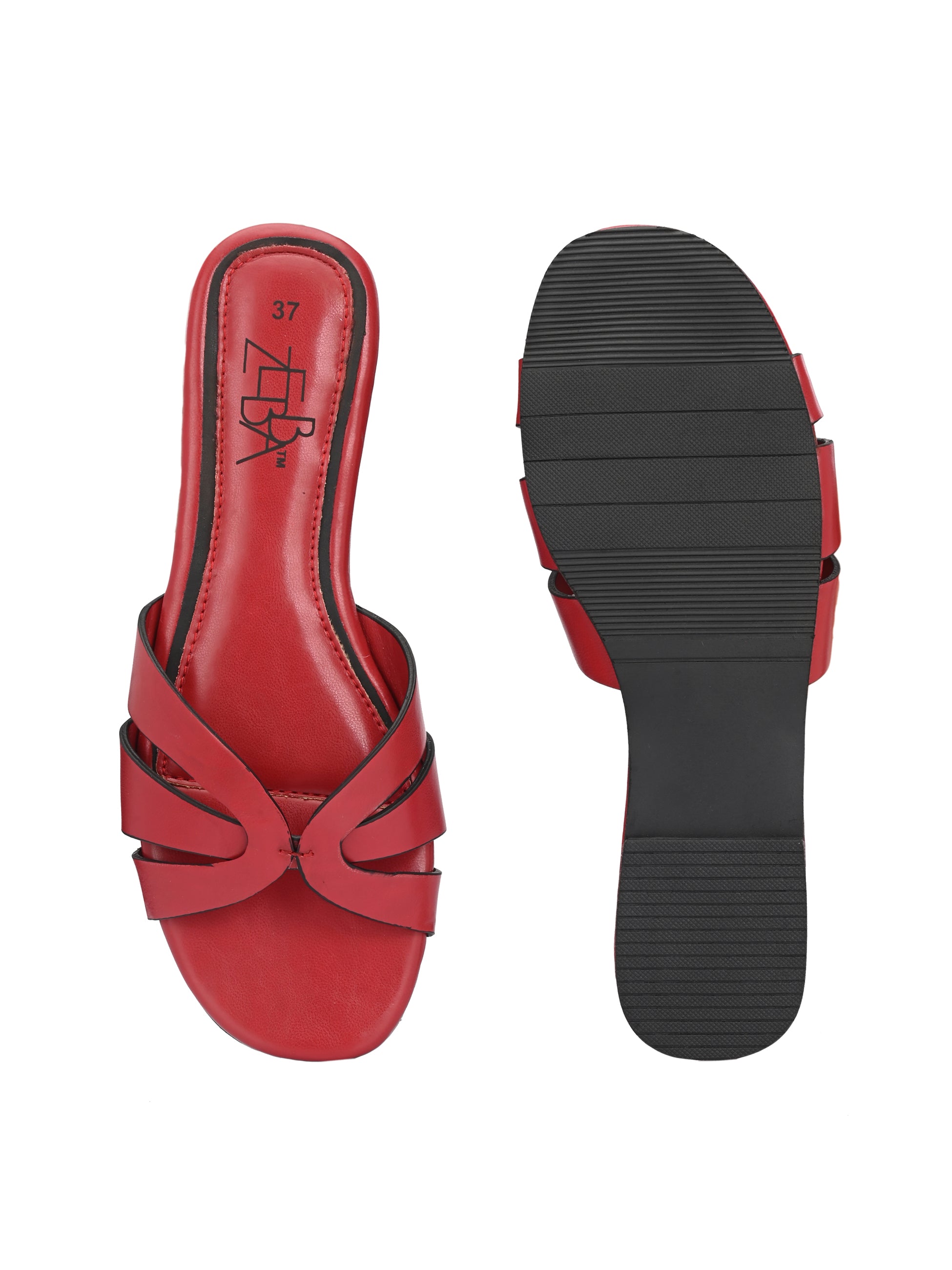 Aasmii Cherry Red Slip on