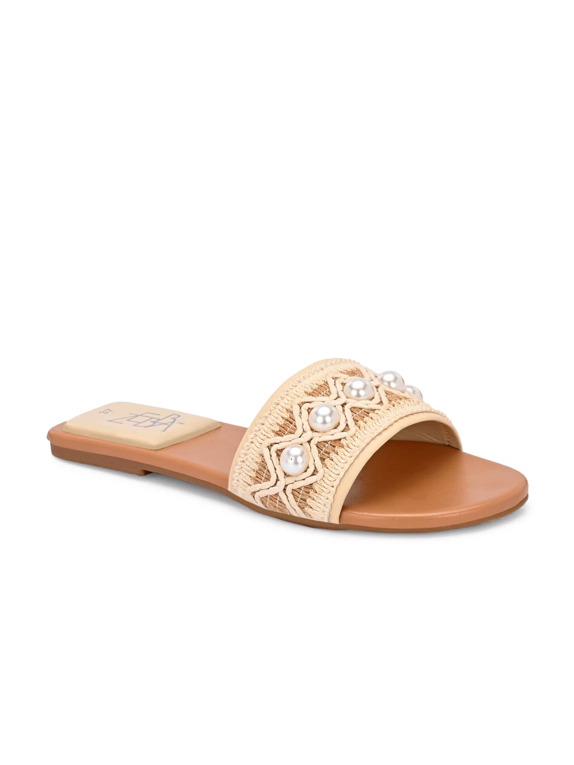 Amina Pearl Studded Flats
