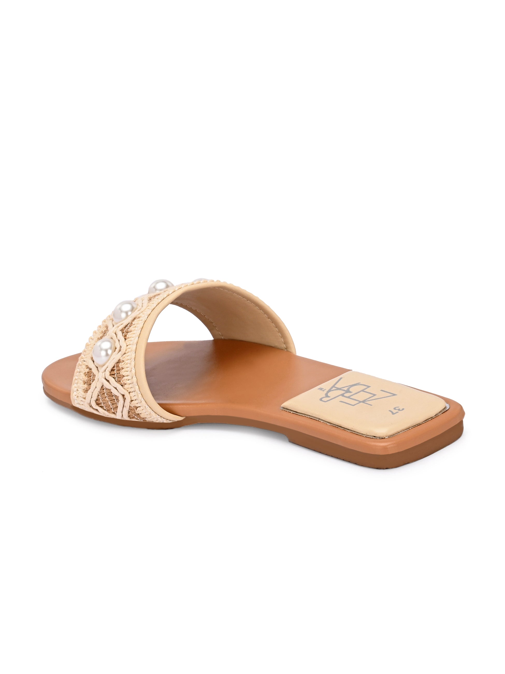 Amina Pearl Studded Flats