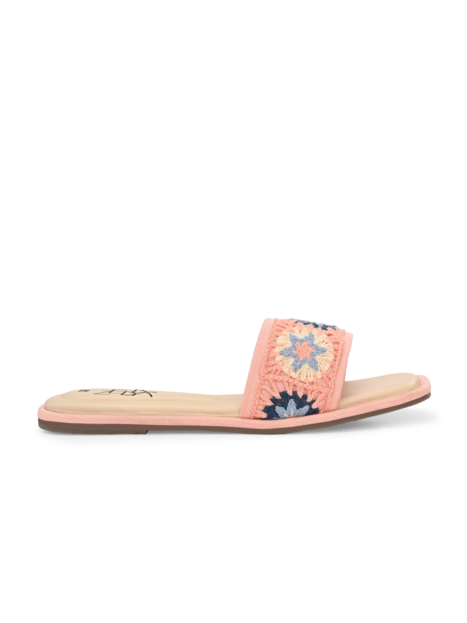 Raha Crochet Denim Flats
