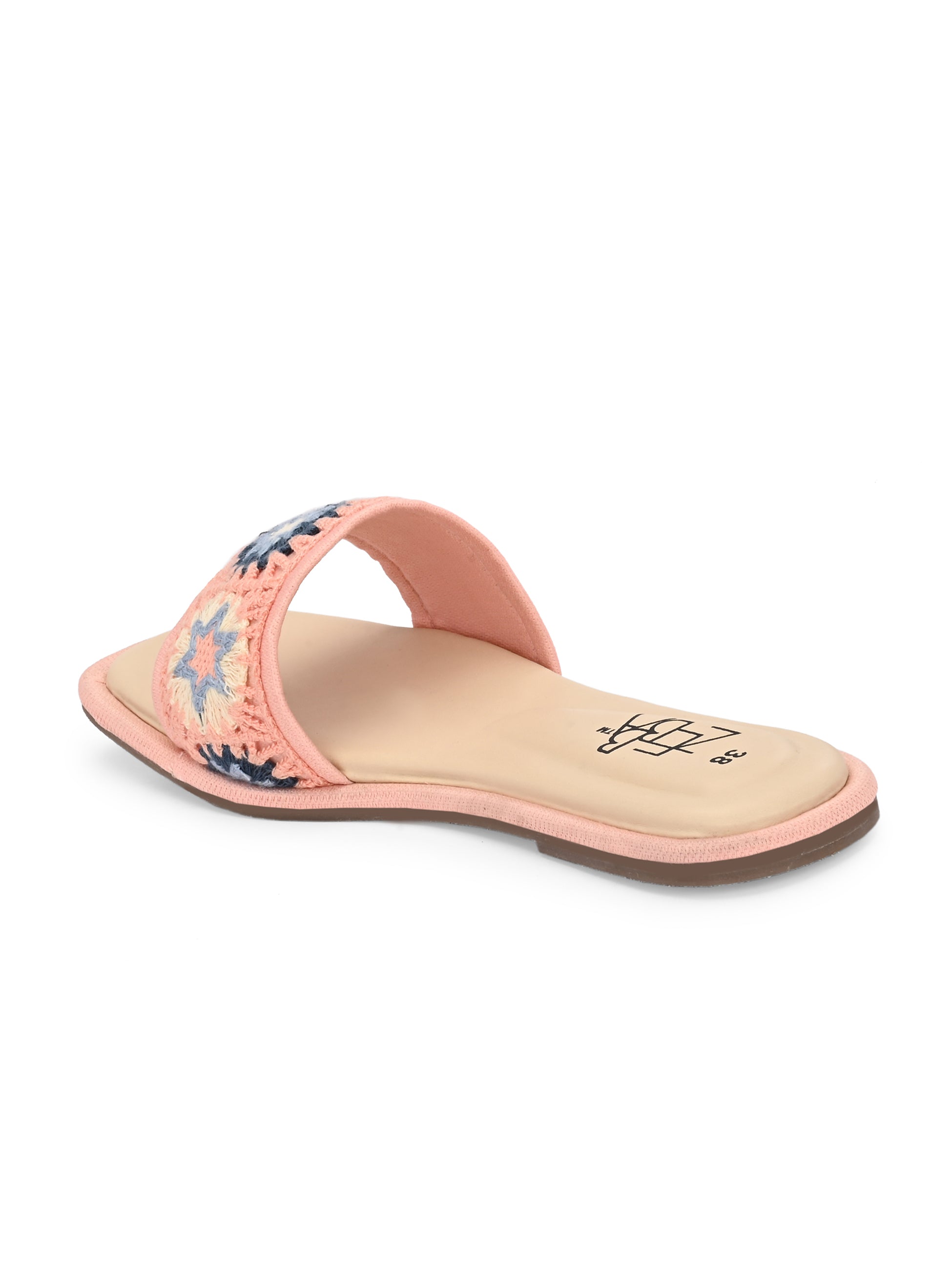 Raha Crochet Denim Flats