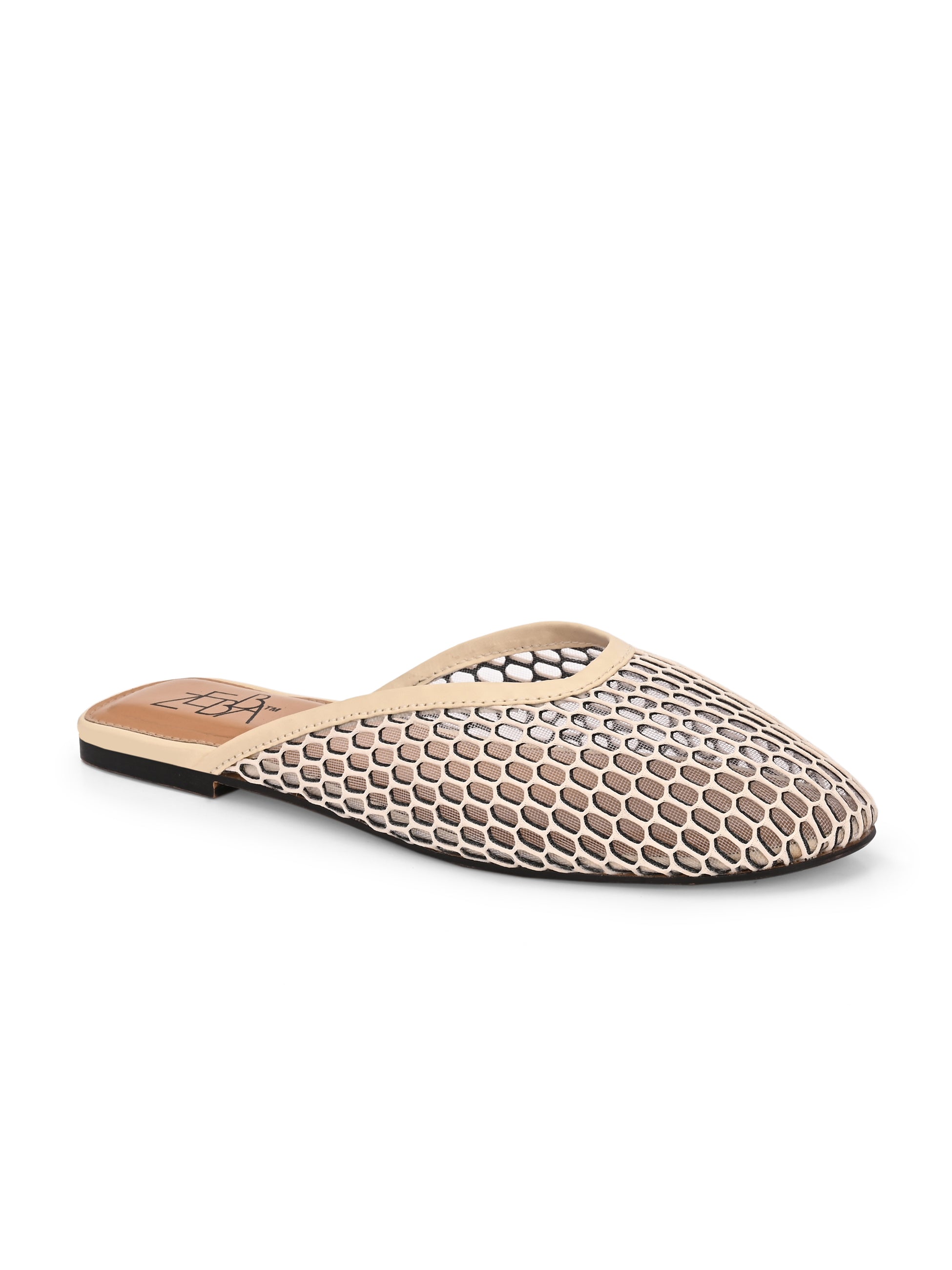 Omid honeycomb Cream mules
