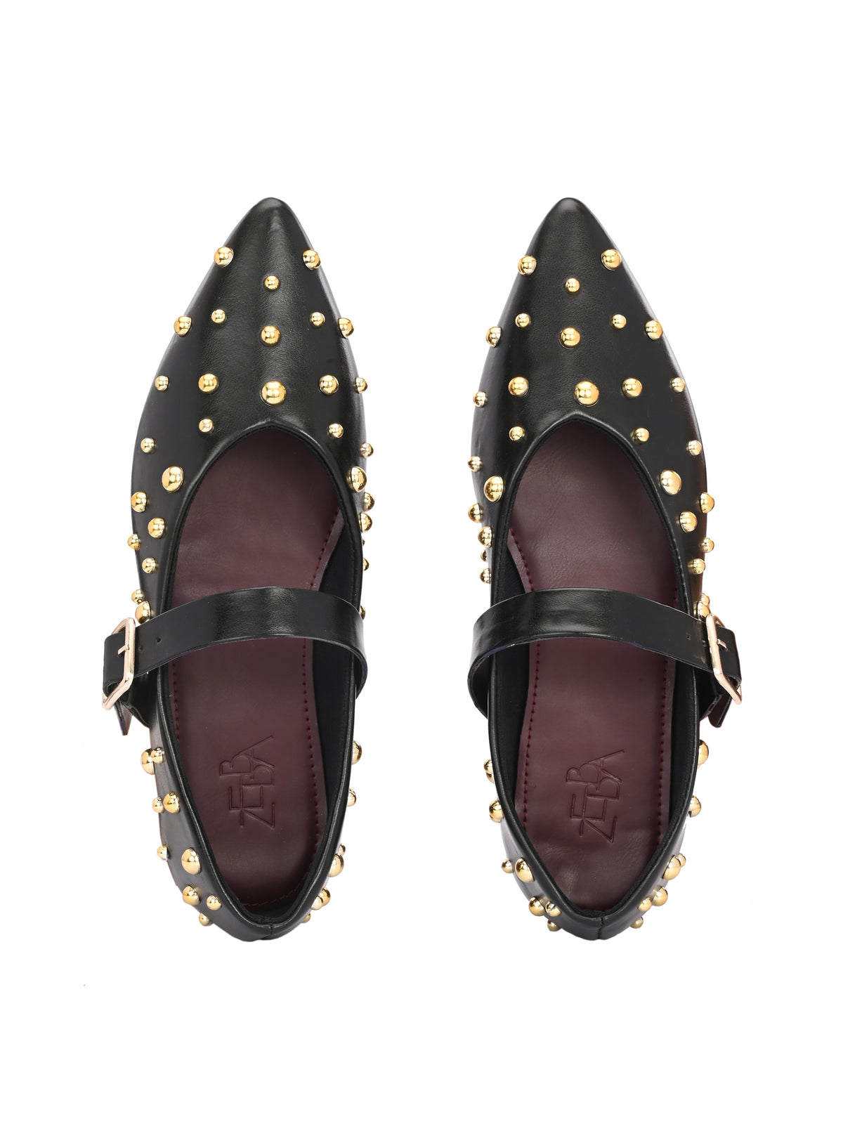Miso Black Studded Ballerina