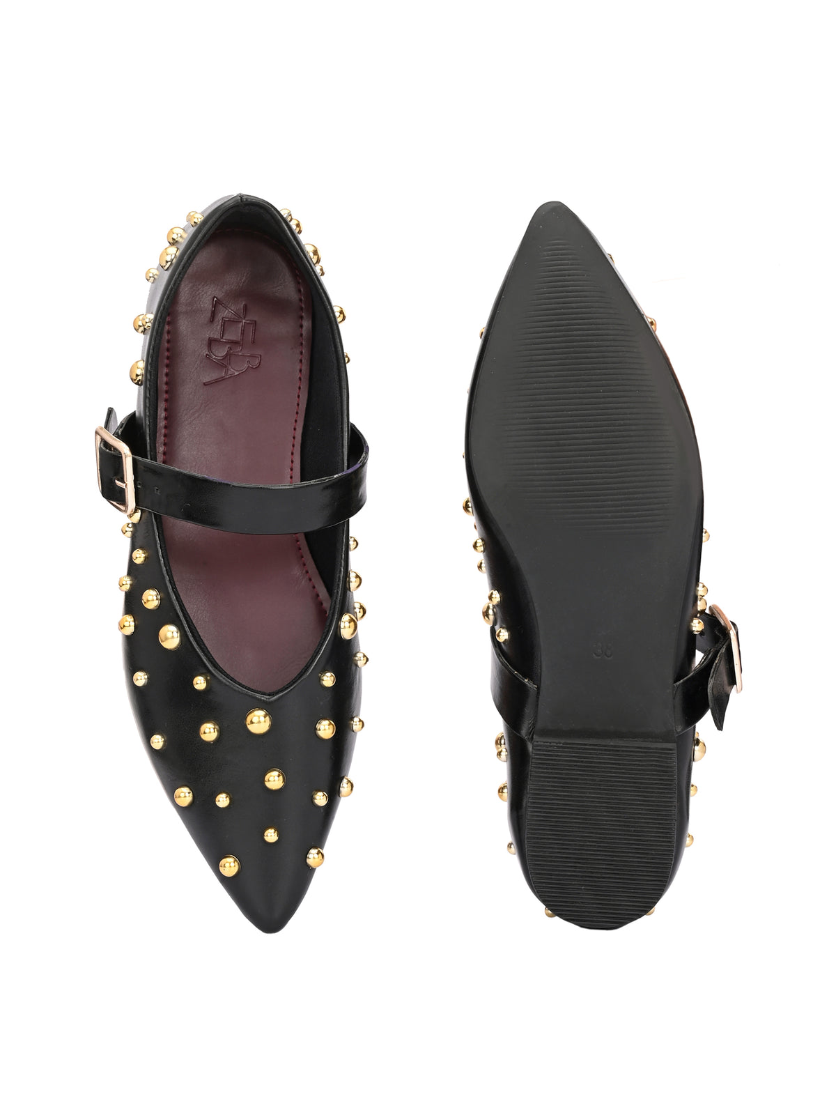 Miso Black Studded Ballerina