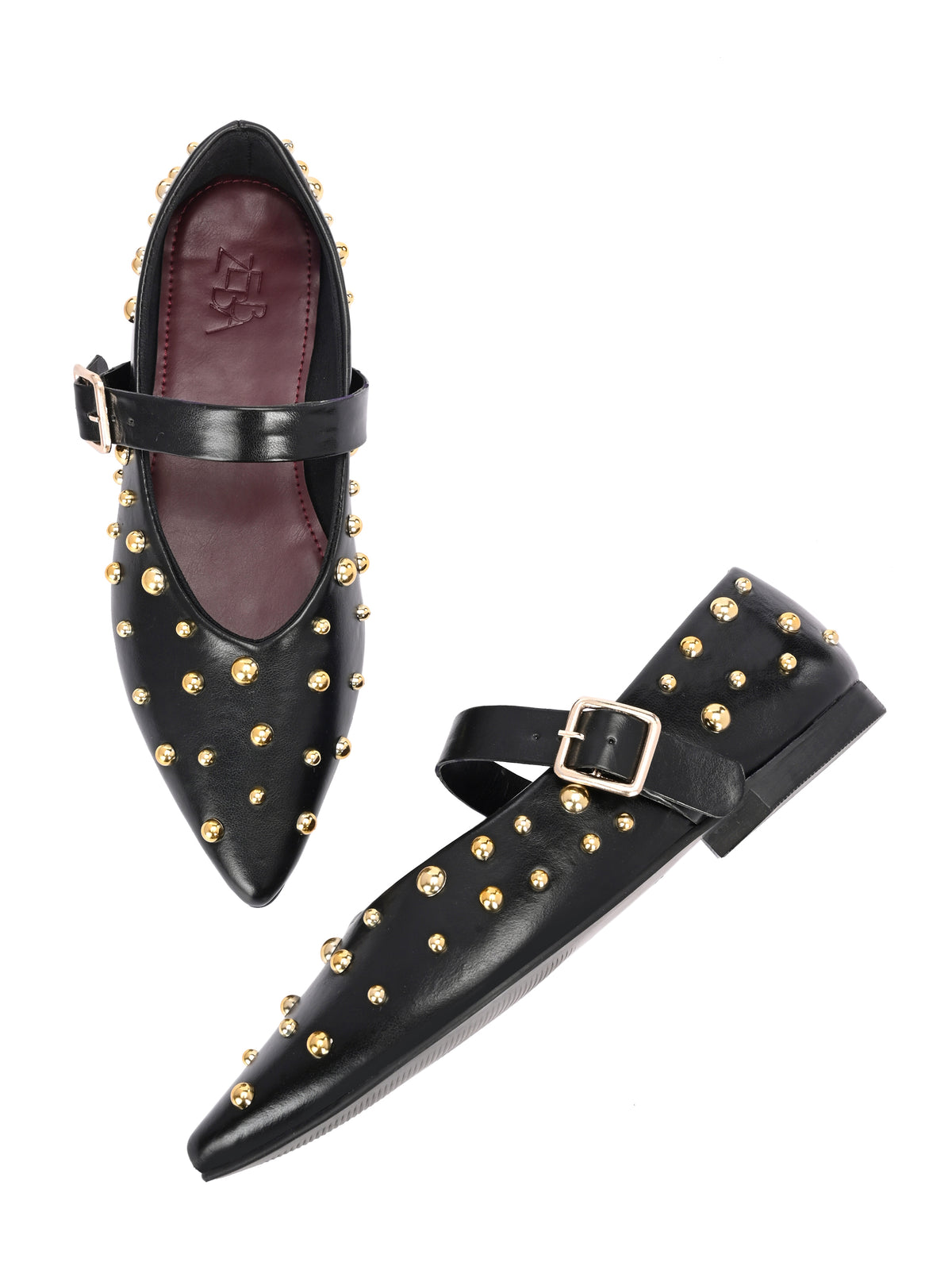 Miso Black Studded Ballerina