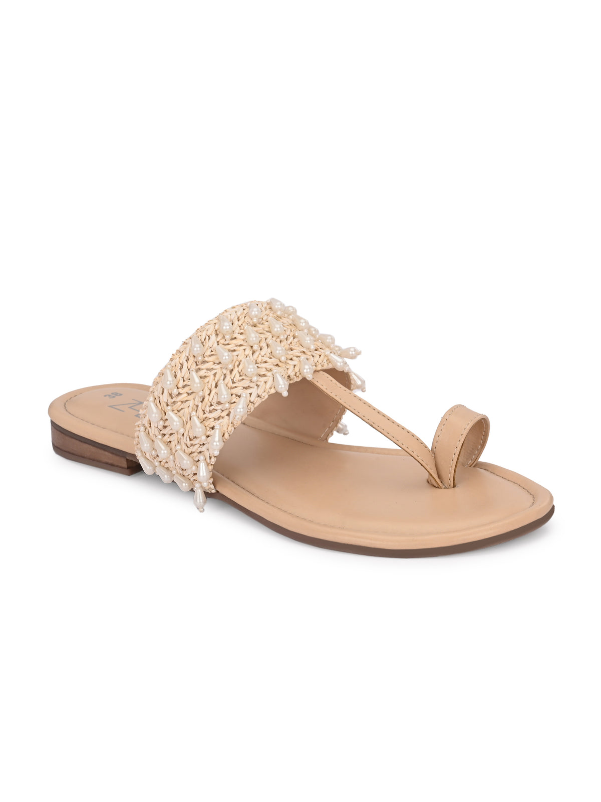 Sabah Raffia and Pearl Embellished Kolhapuri’s