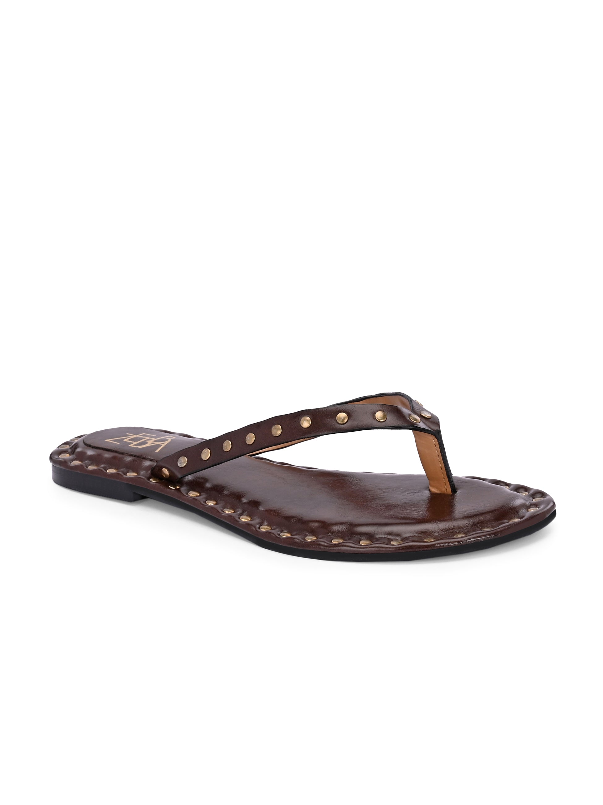 Aisle Brown studded Slip on