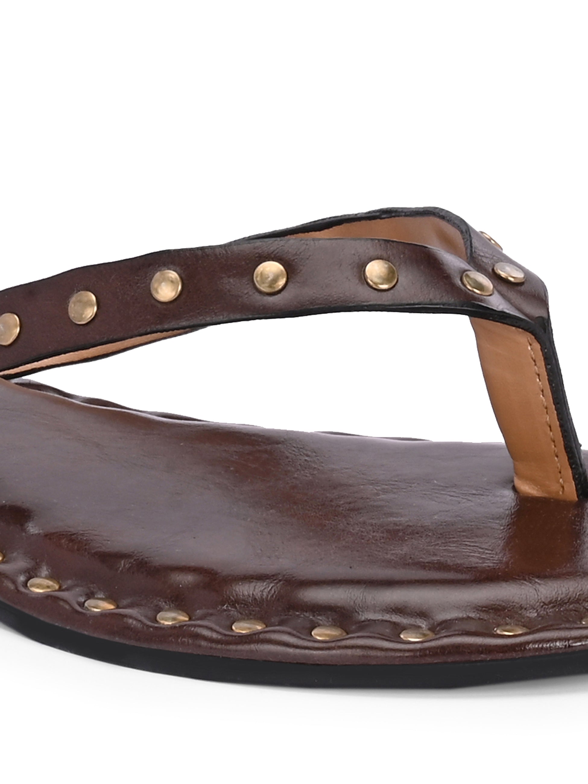 Aisle Brown studded Slip on