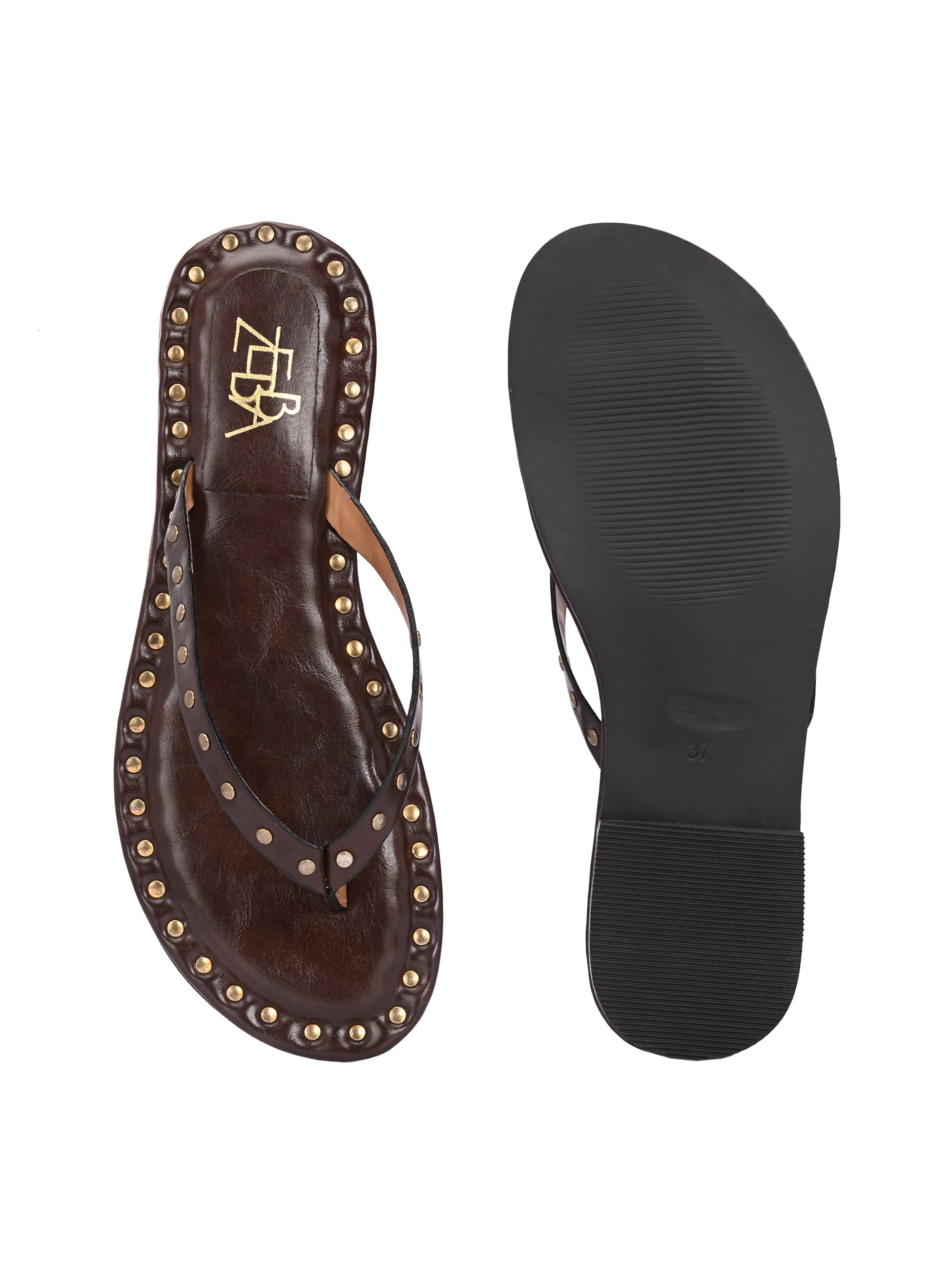 Aisle Brown studded Slip on