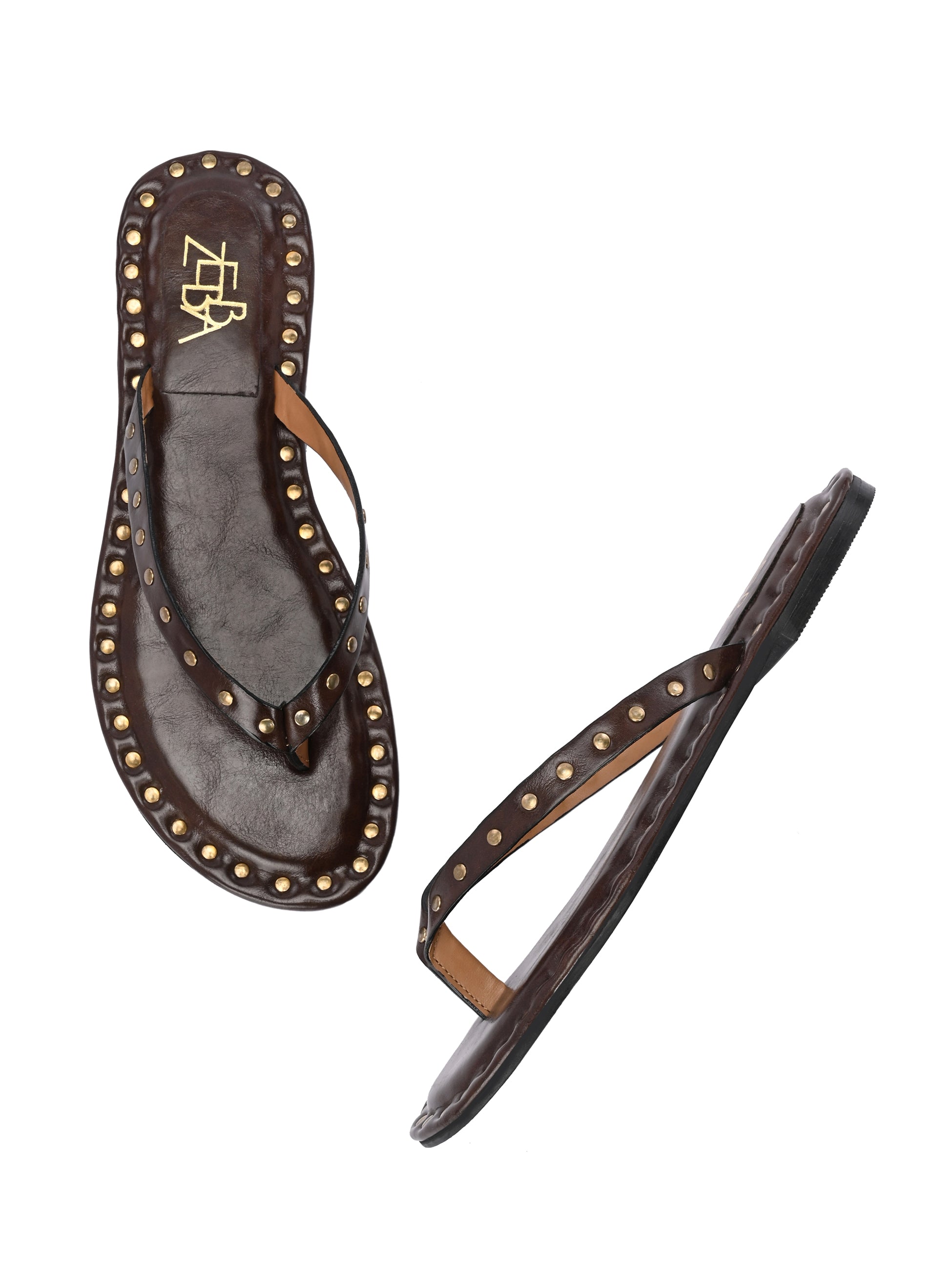 Aisle Brown studded Slip on