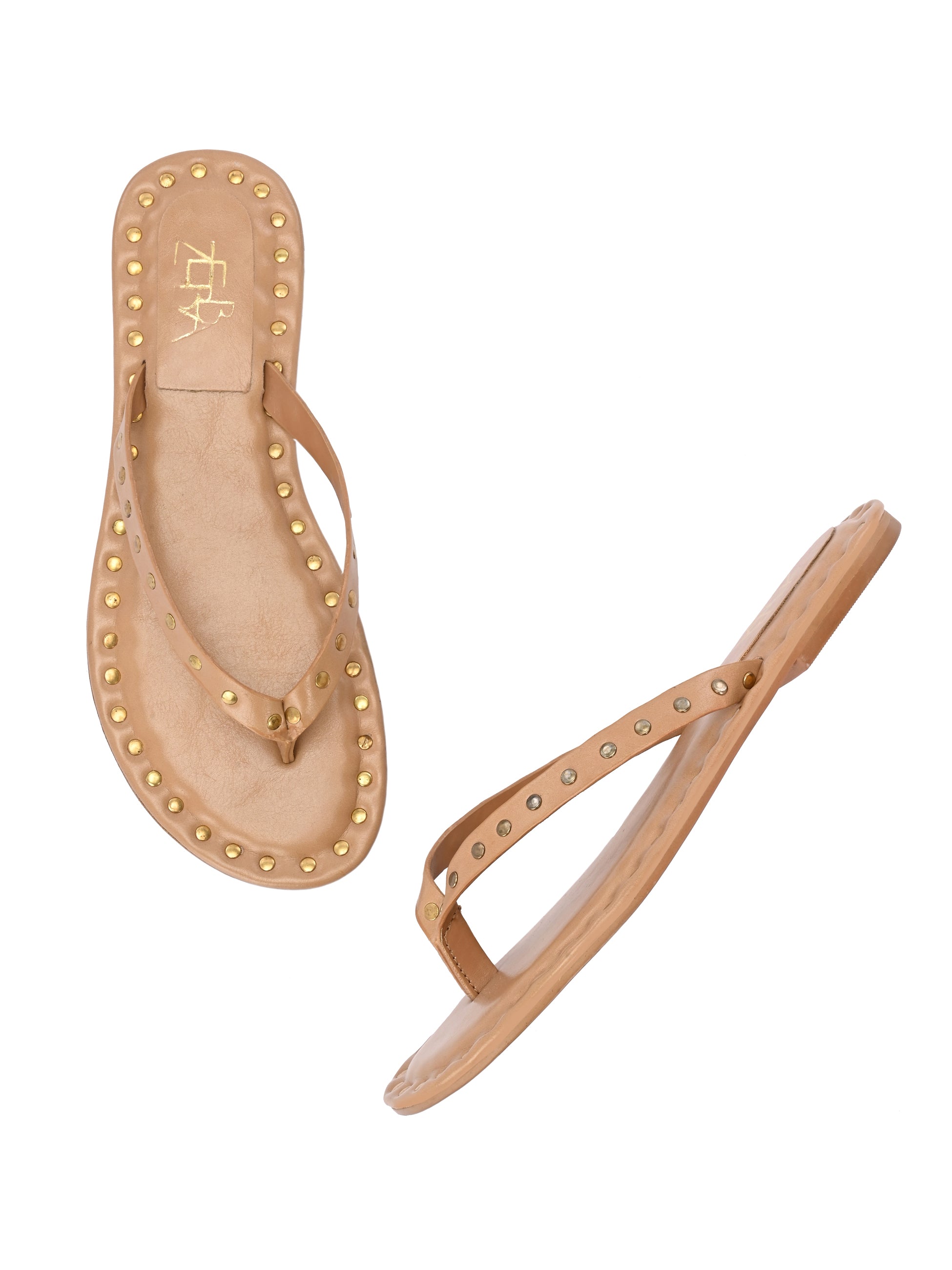 Aisle Beige studded Slip on