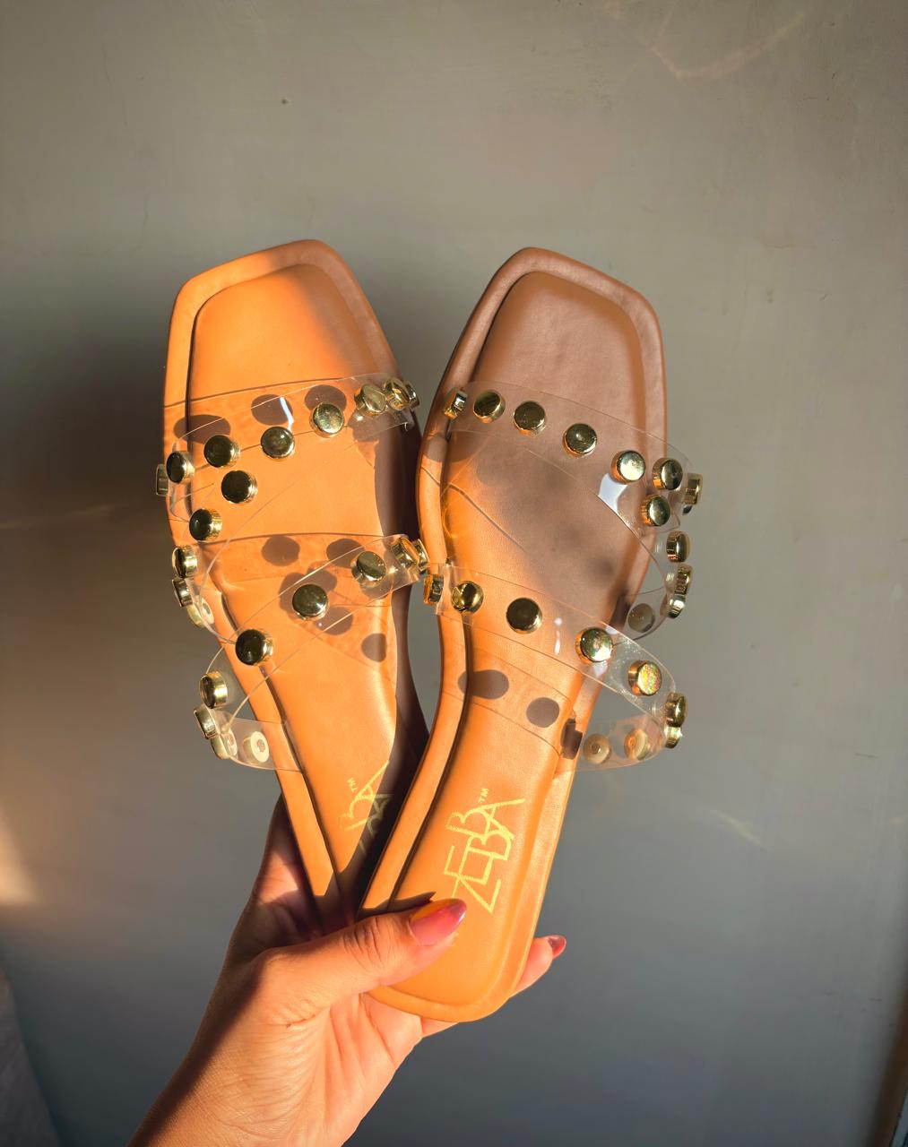Anna Transparent Studded Flats