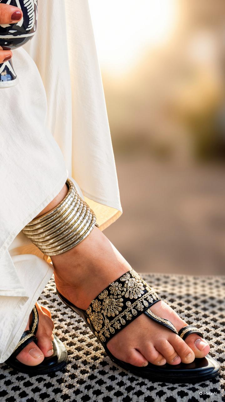 Parisa Embroidered Kolhapuri