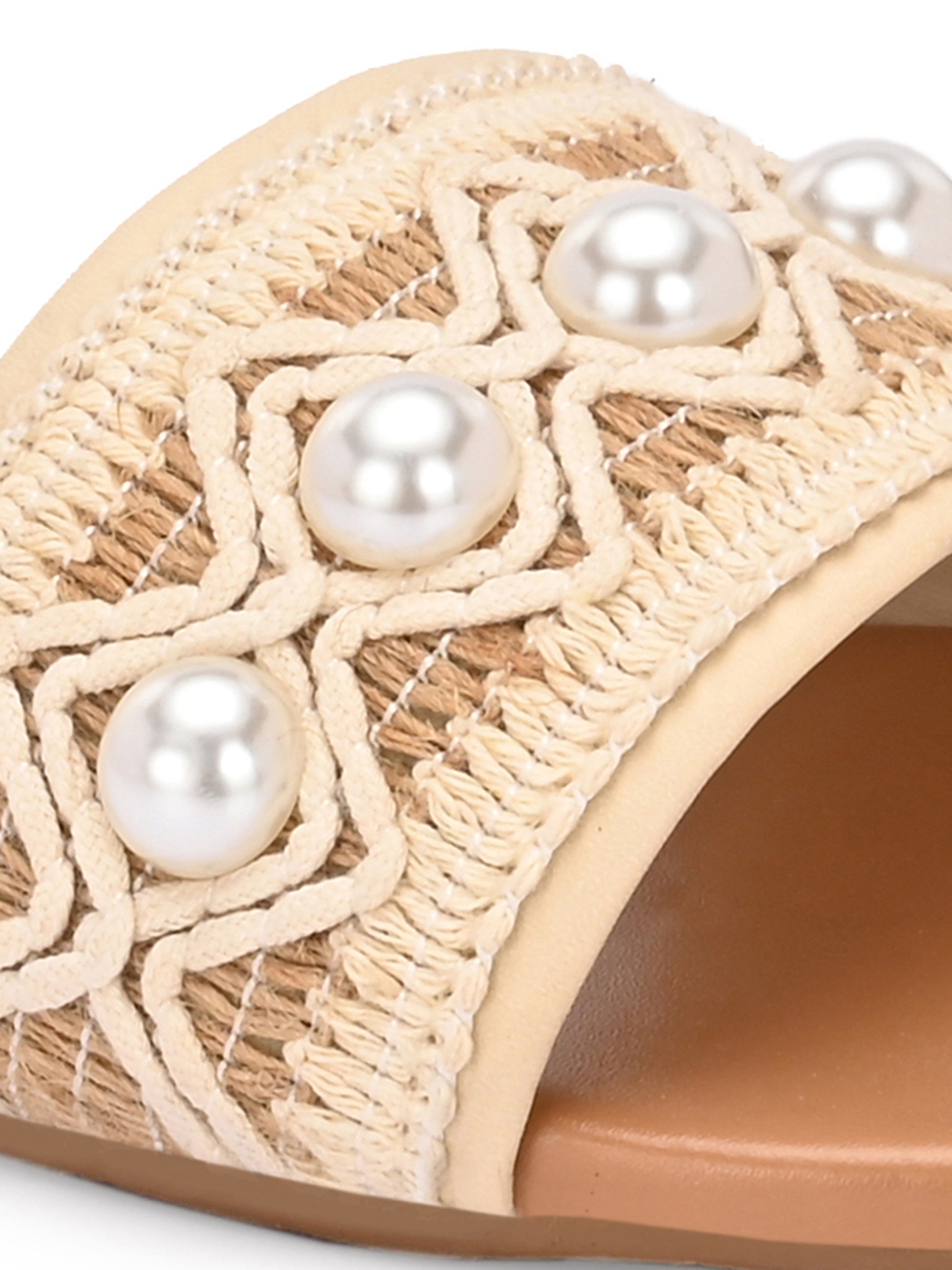 Amina Pearl Studded Flats
