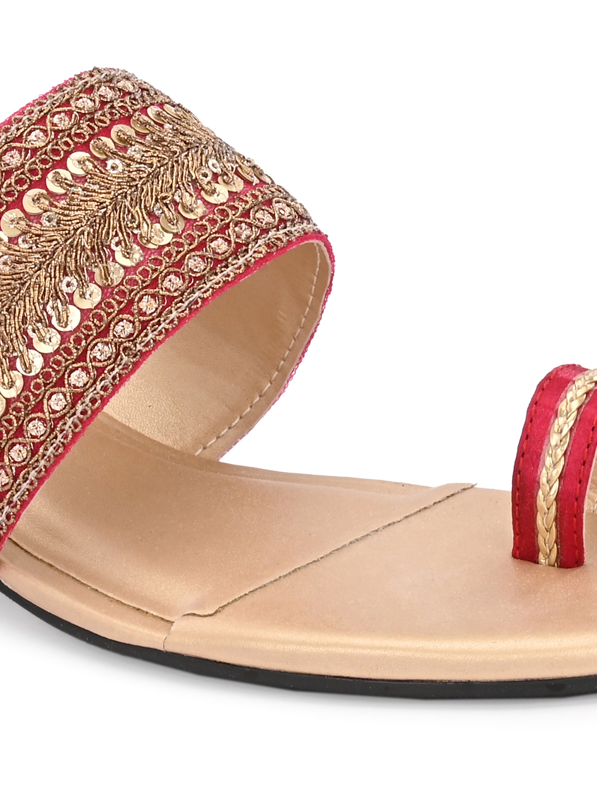 Surma Pink Kolhapuri Heels