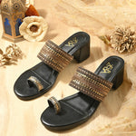Surma black Kolhapuri Heels