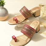 Surma Pink Kolhapuri Heels