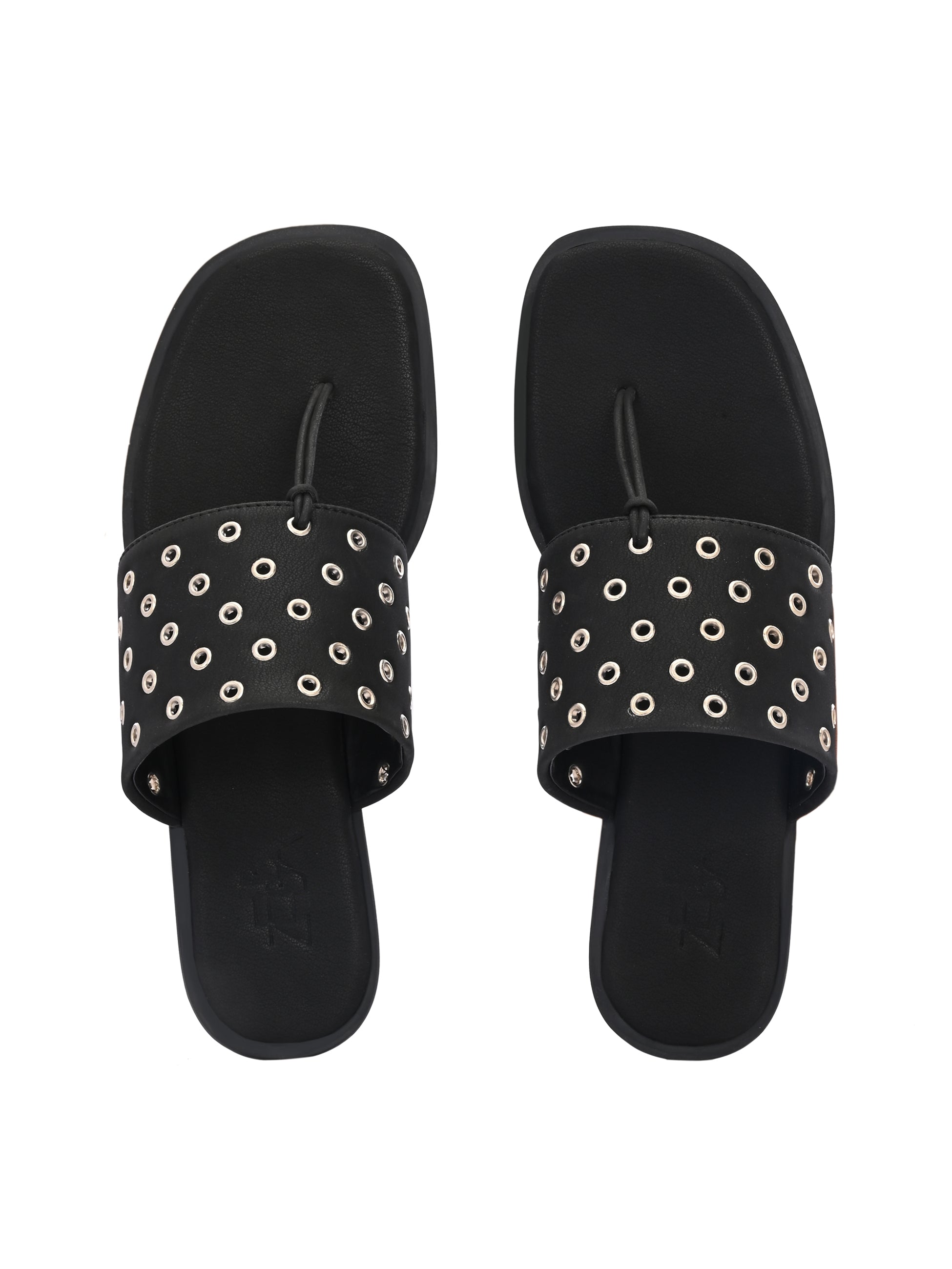 Shareen Black Studded Slip on