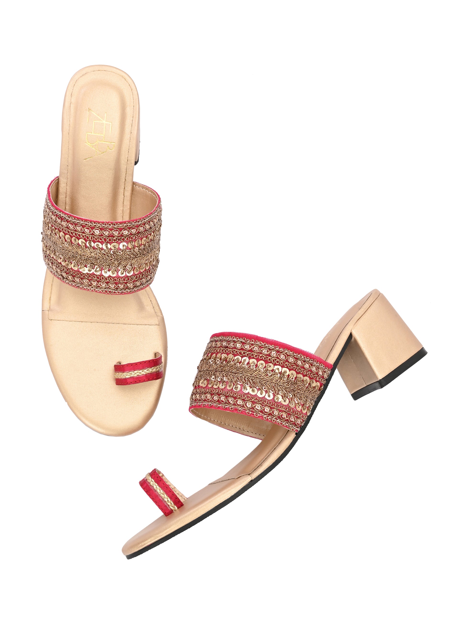 Surma Pink Kolhapuri Heels