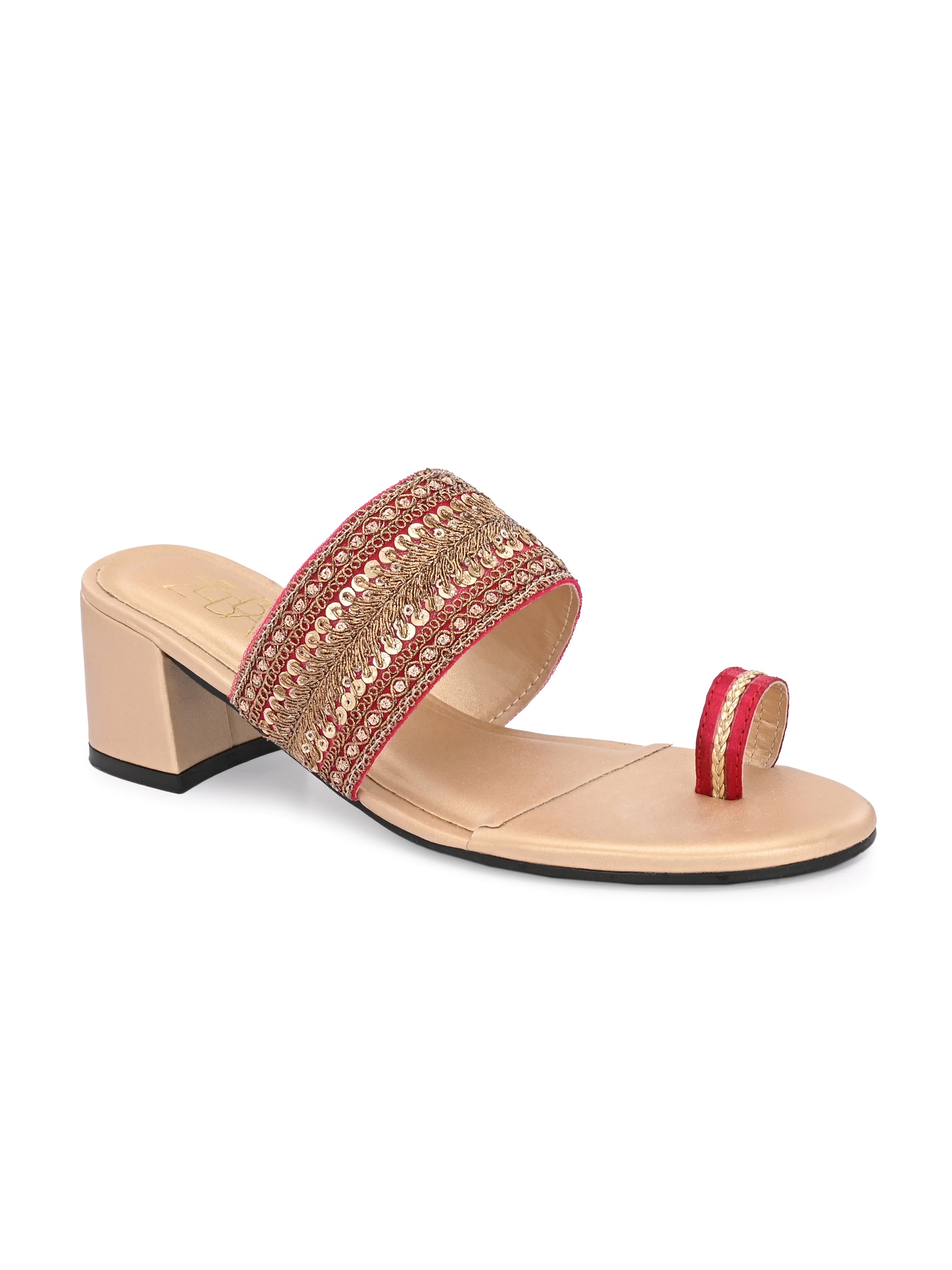 Surma Pink Kolhapuri Heels