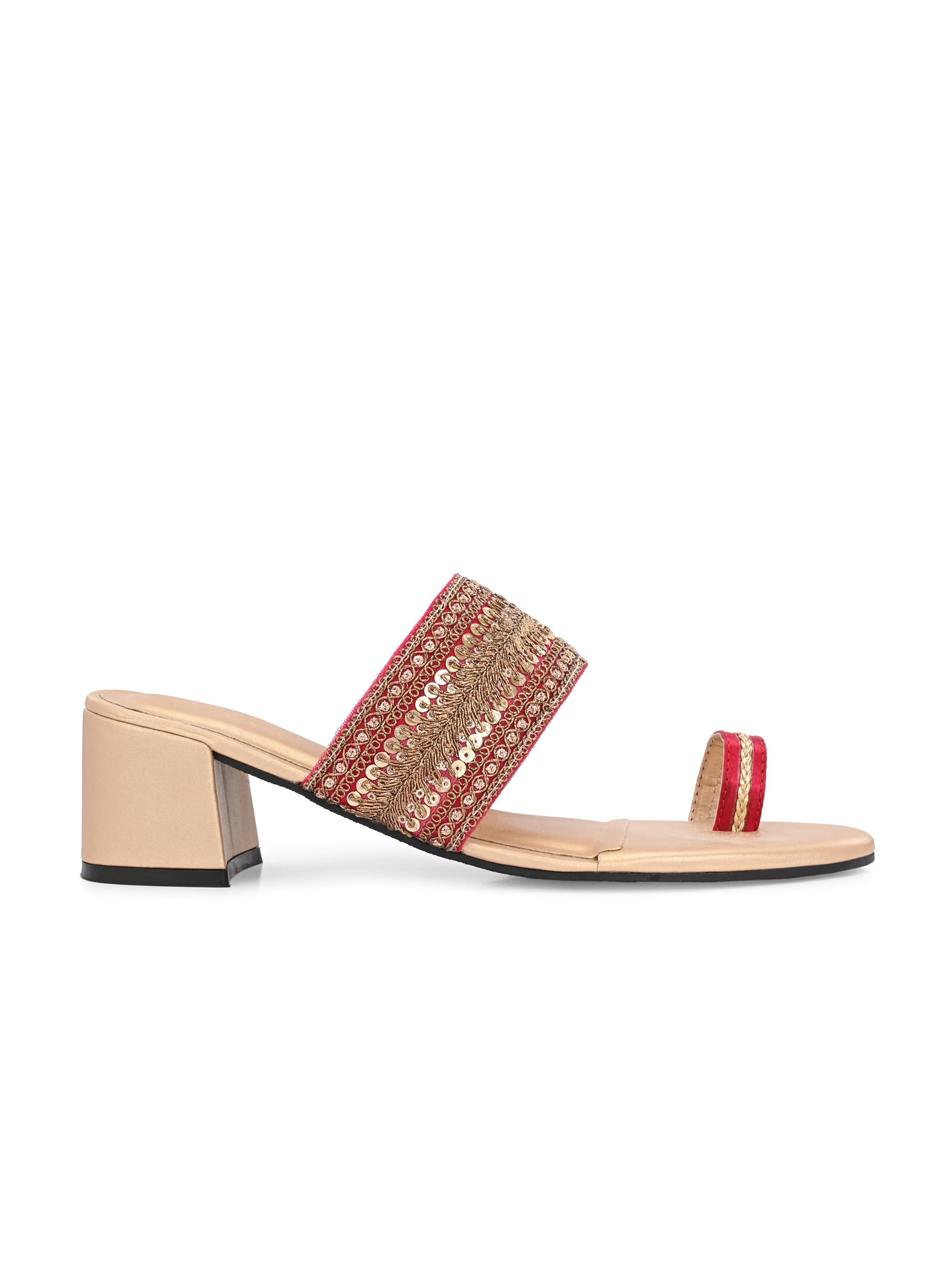 Surma Pink Kolhapuri Heels