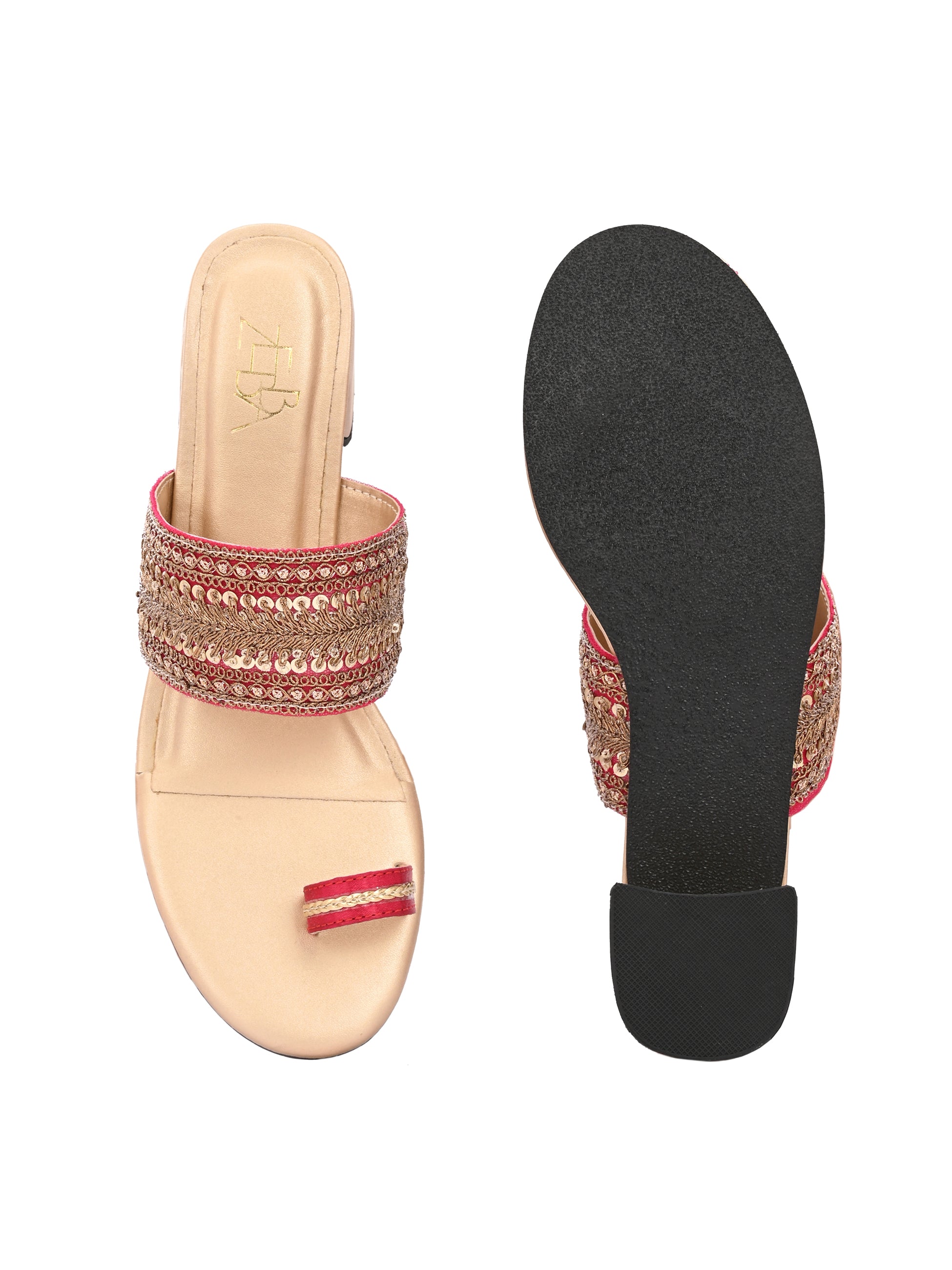 Surma Pink Kolhapuri Heels