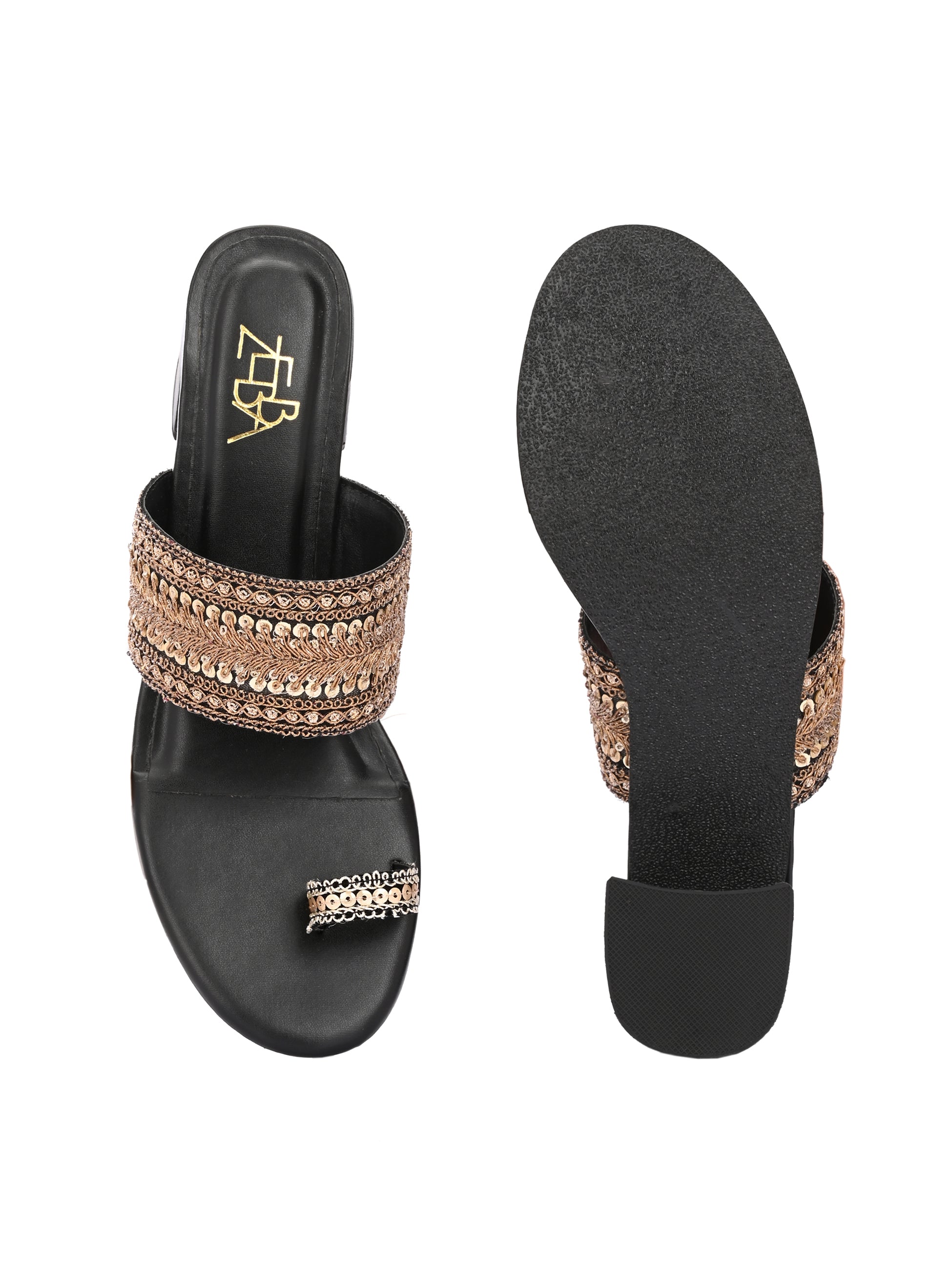 Surma black Kolhapuri Heels