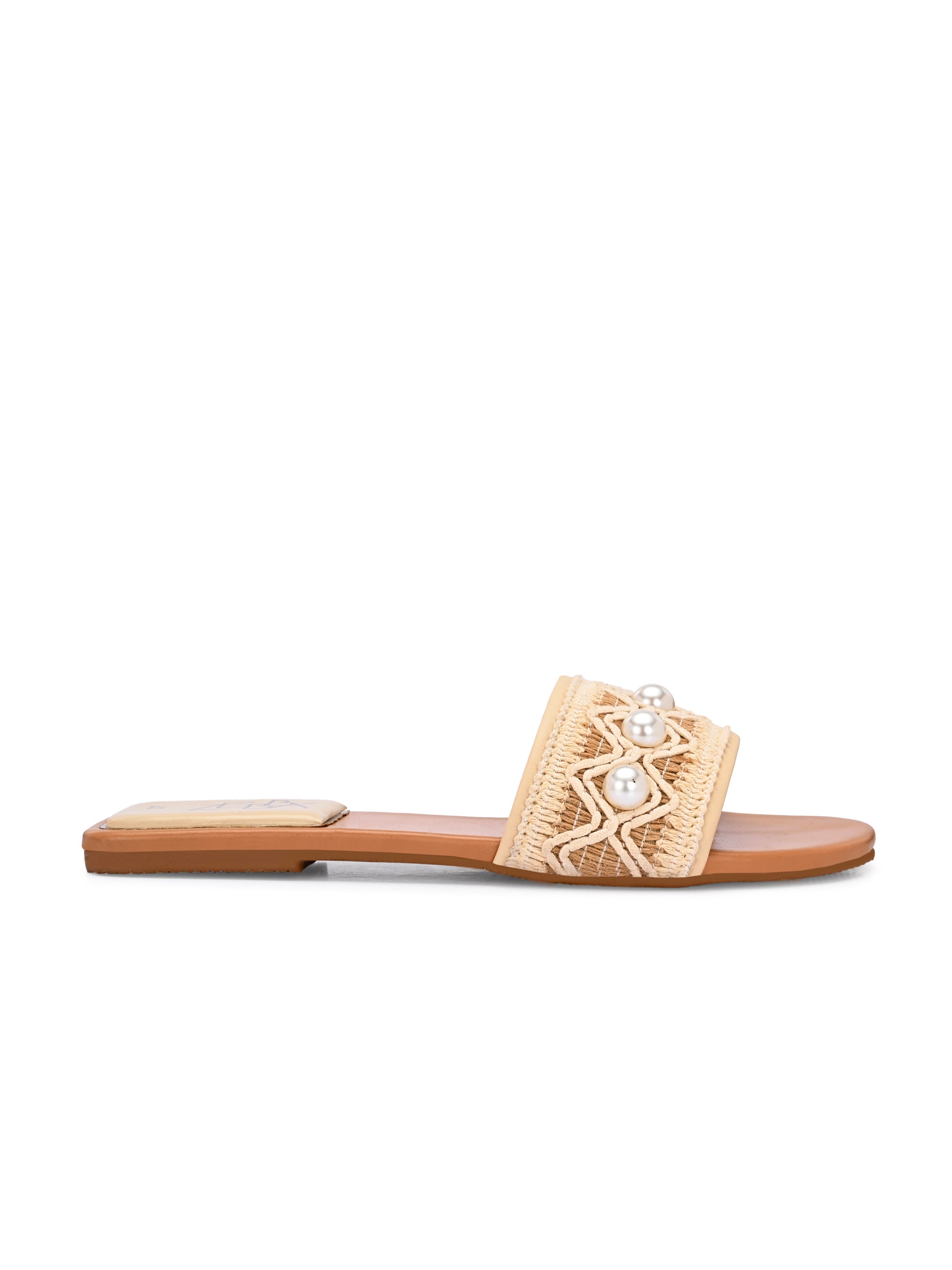 Amina Pearl Studded Flats
