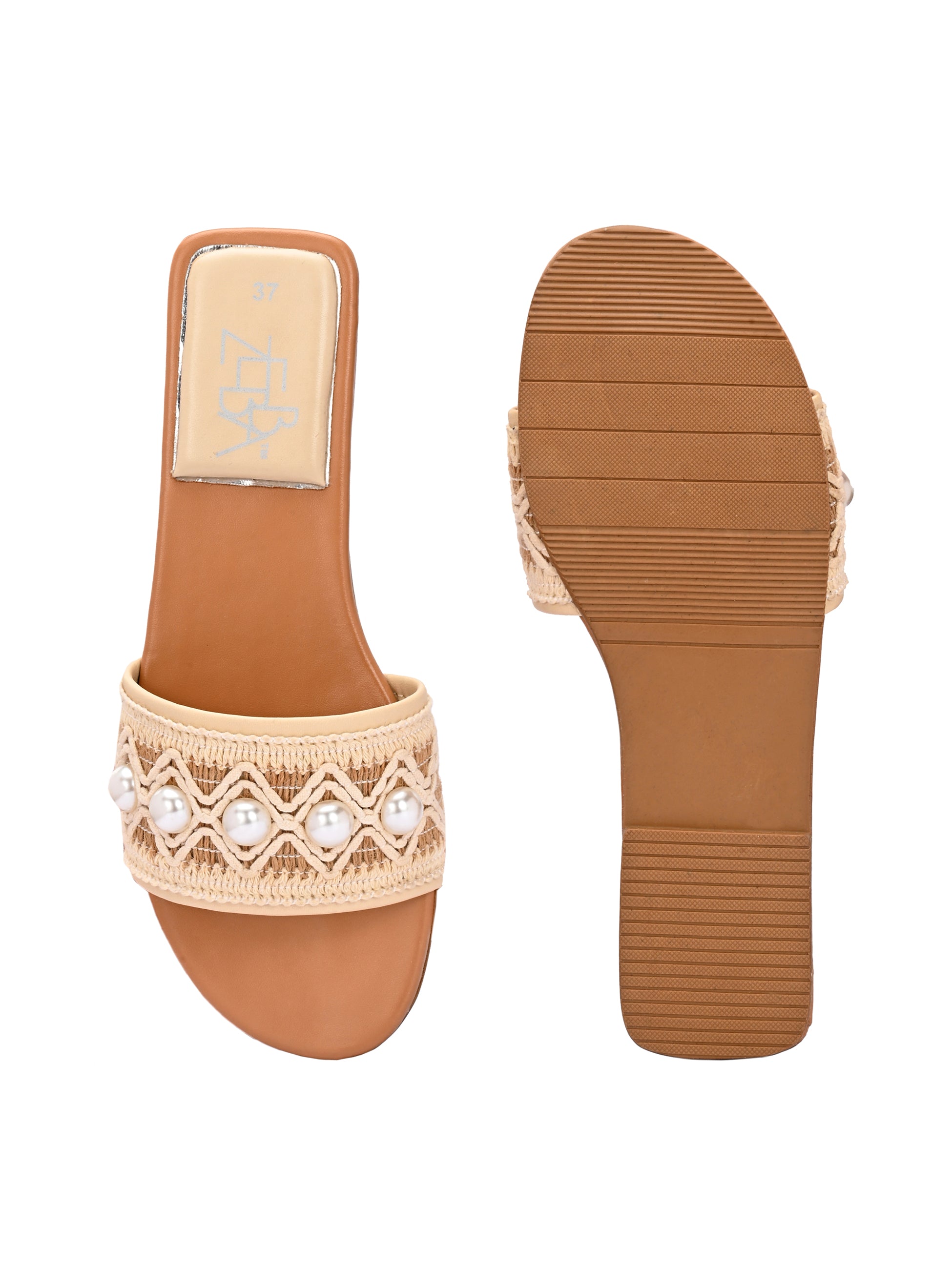 Amina Pearl Studded Flats