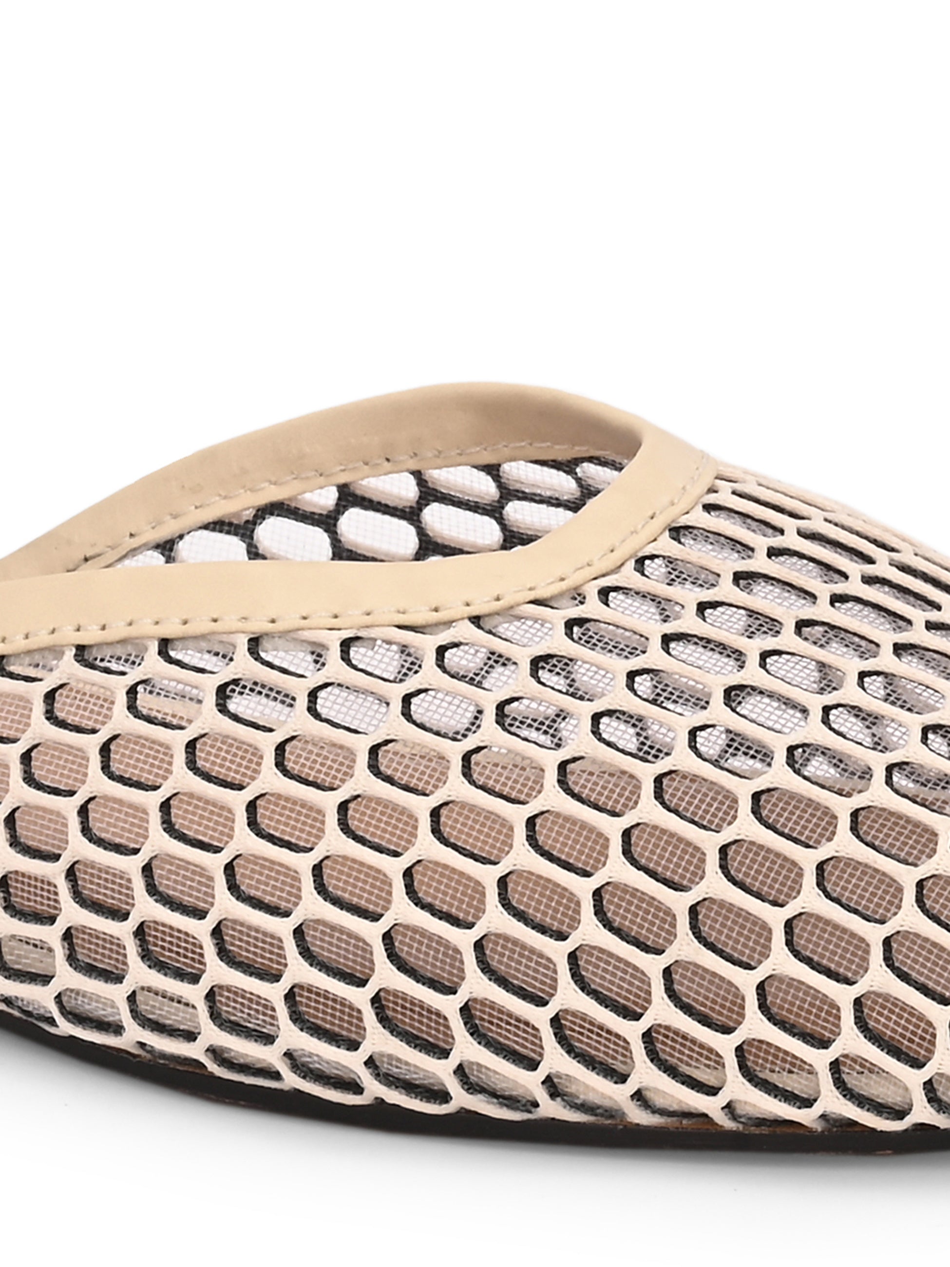 Omid honeycomb Cream mules
