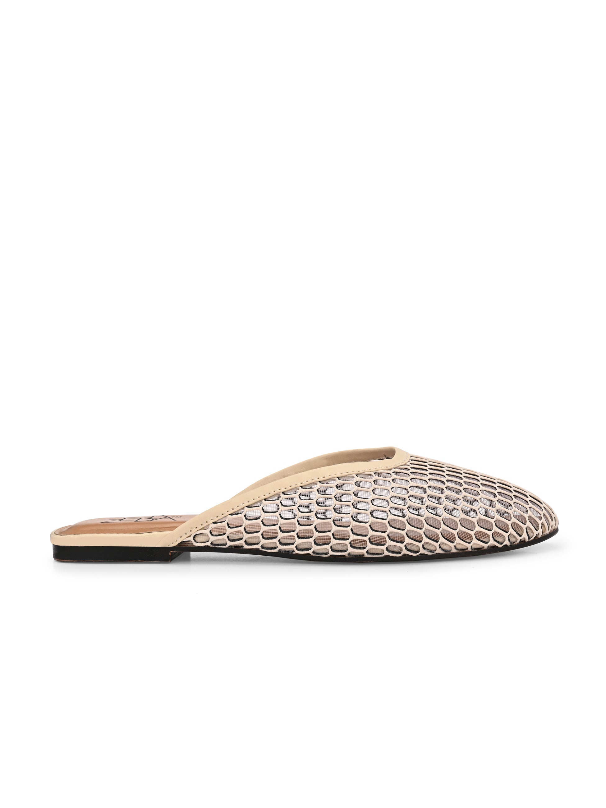 Omid honeycomb Cream mules