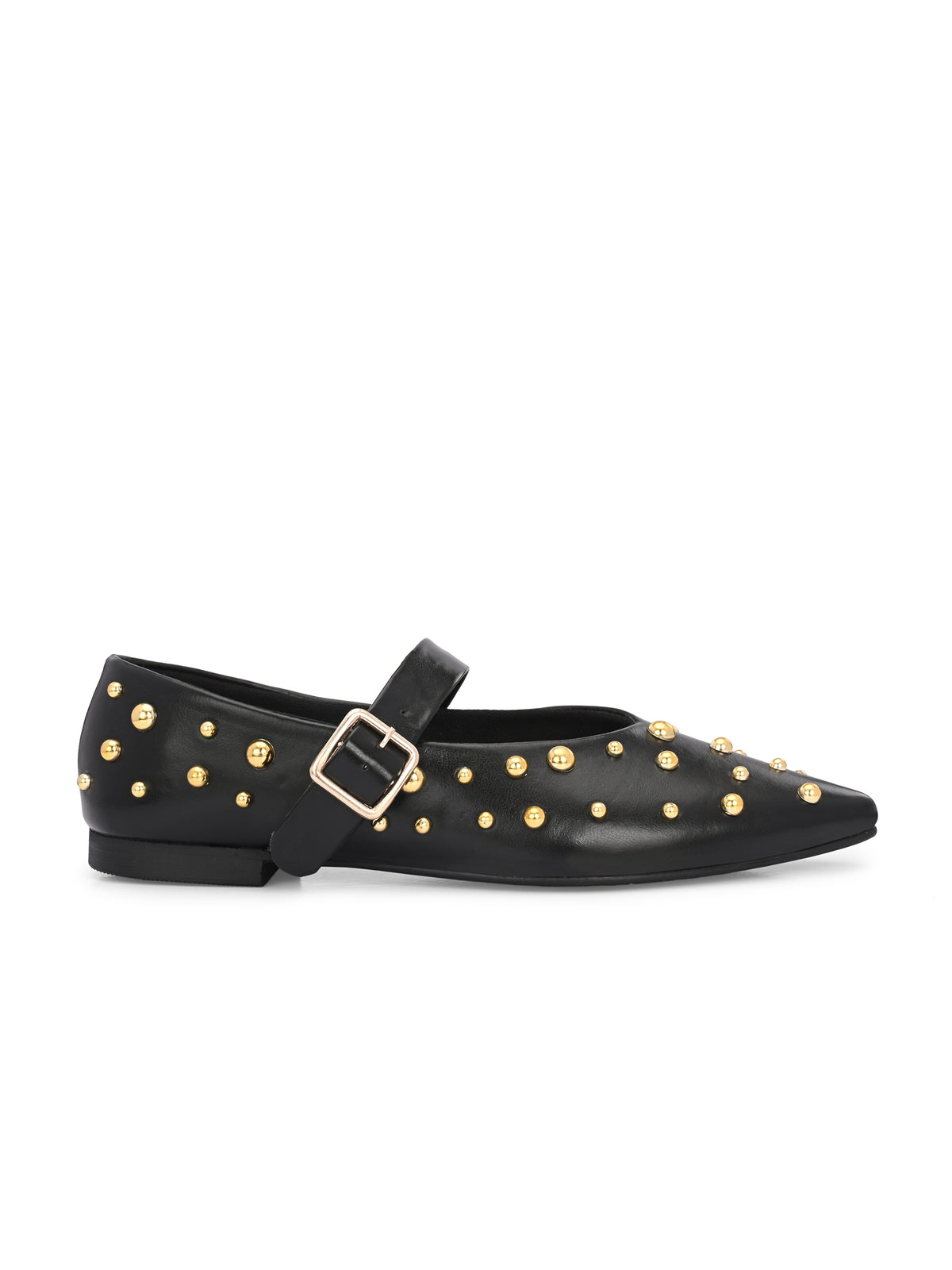Miso Black  Studded Ballerina