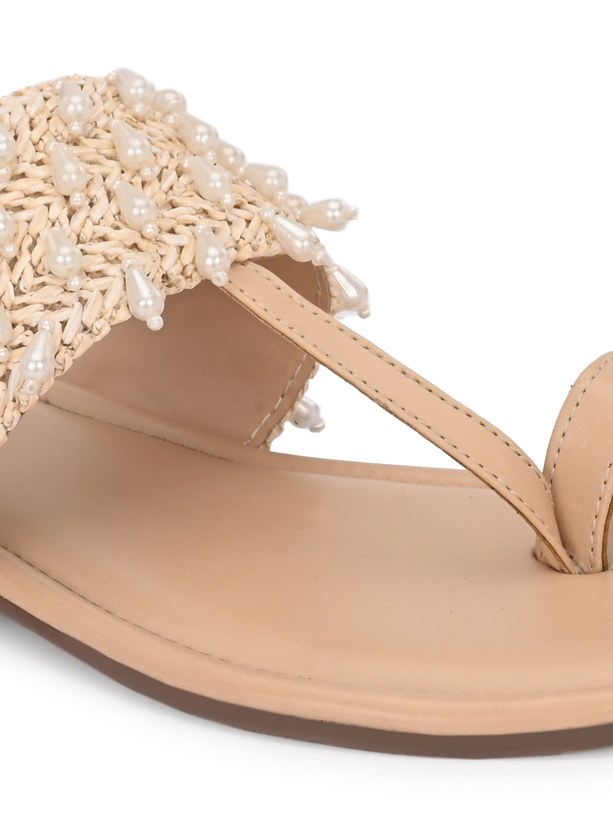 Sabah Raffia and Pearl Embellished Kolhapuri’s