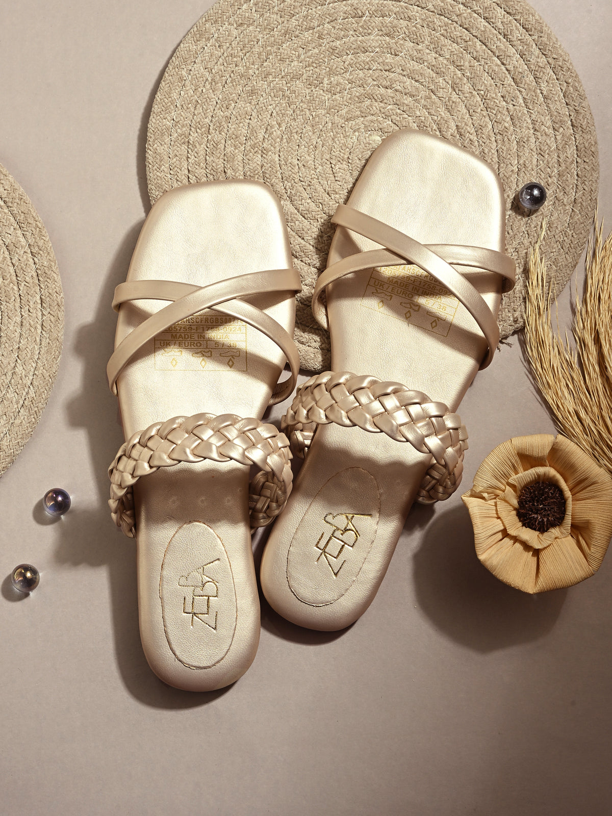 Evin Soft Gold Flats