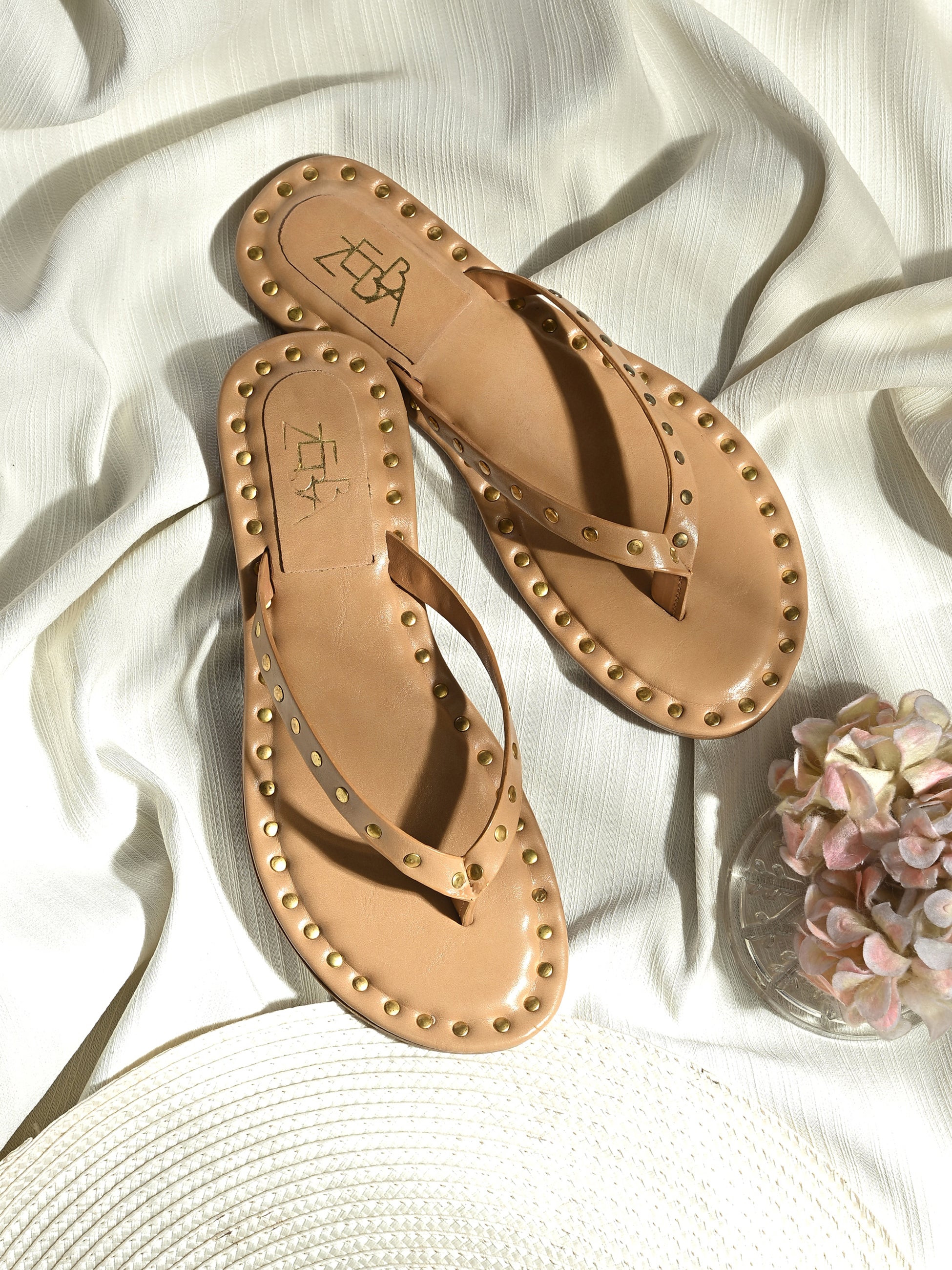 Aisle Beige studded Slip on