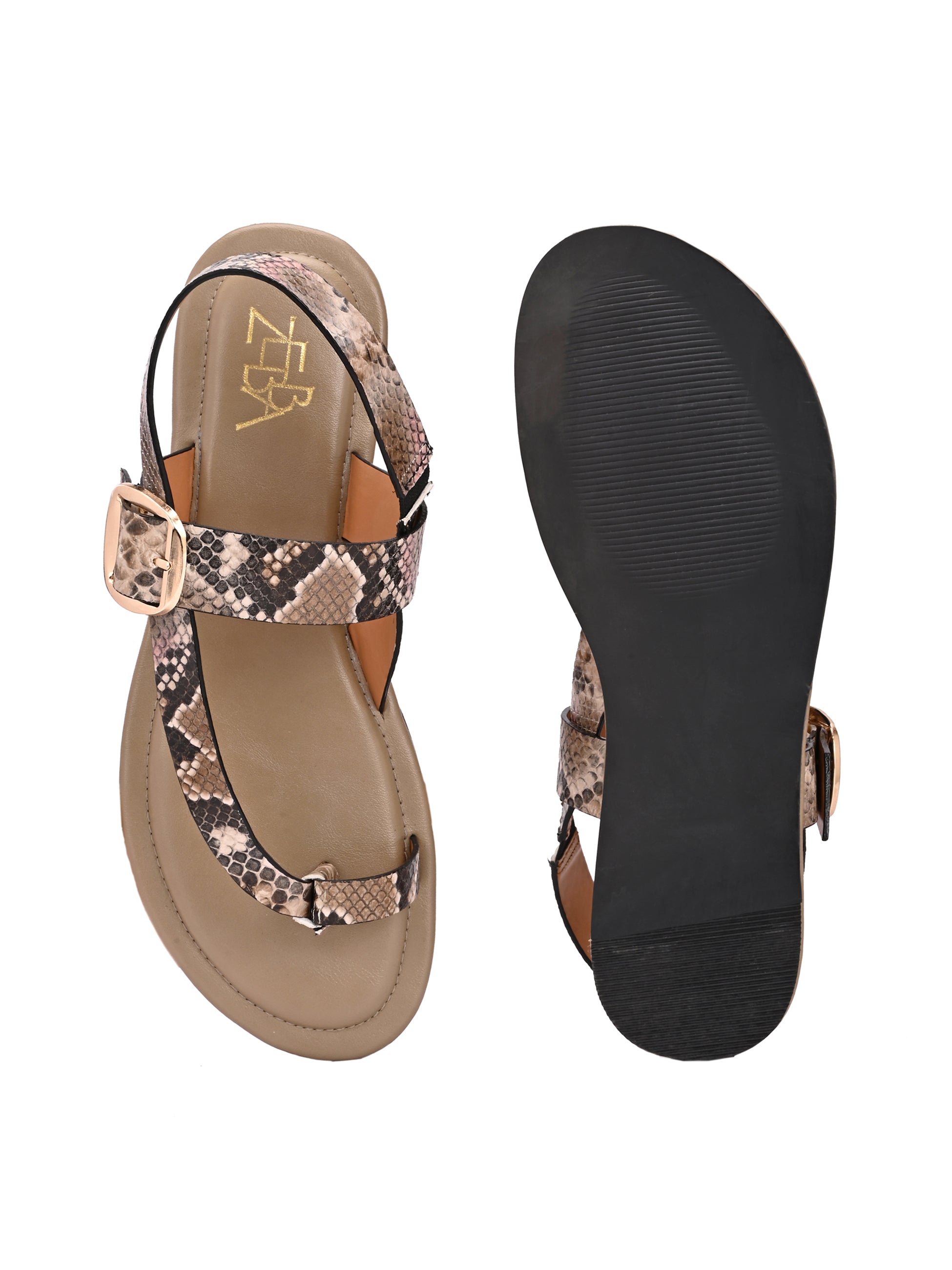 Barely there Python Print sandals