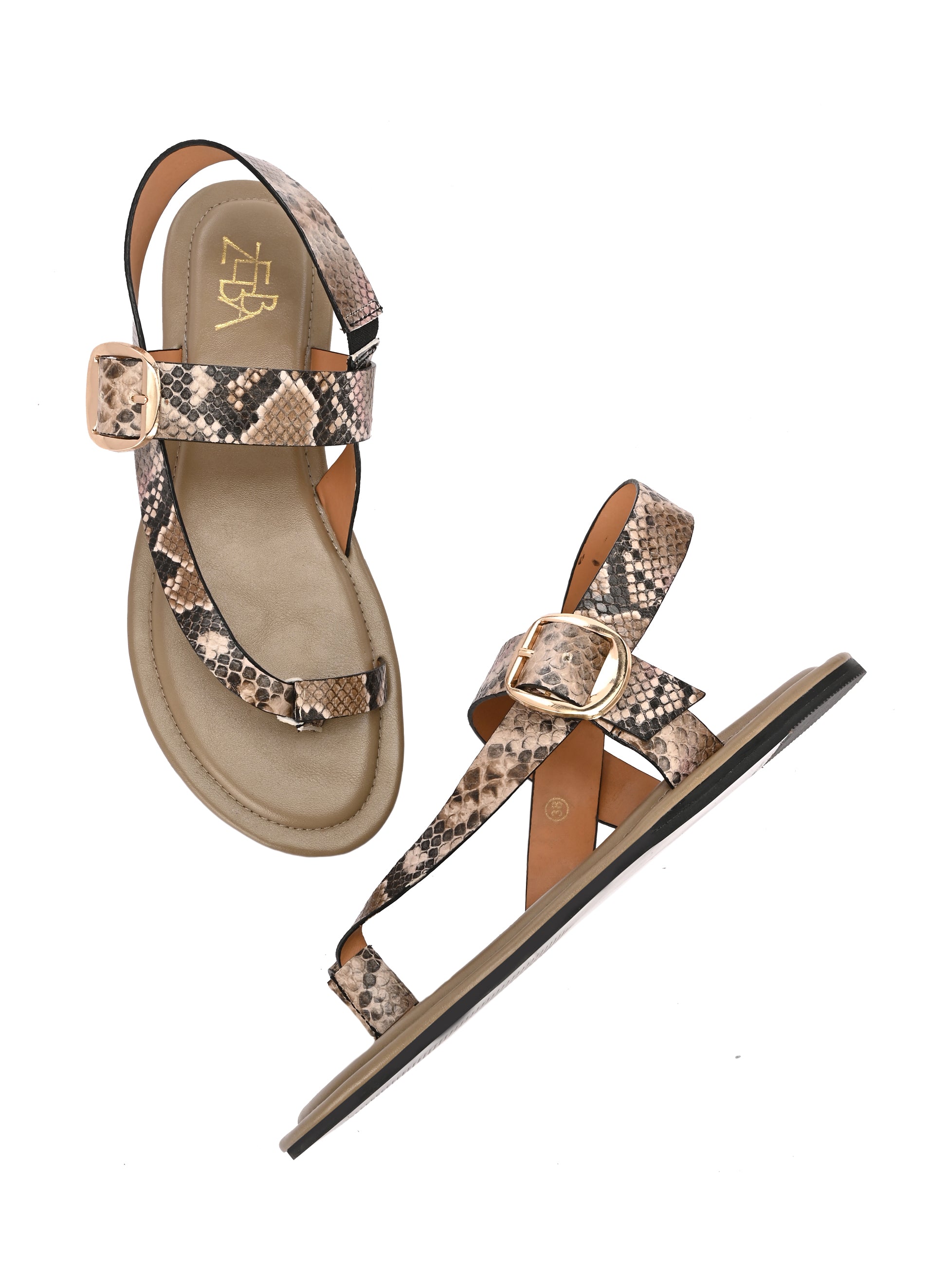 Barely there Python Print sandals