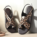 Lola Leopard Print Toe Loop Sandals