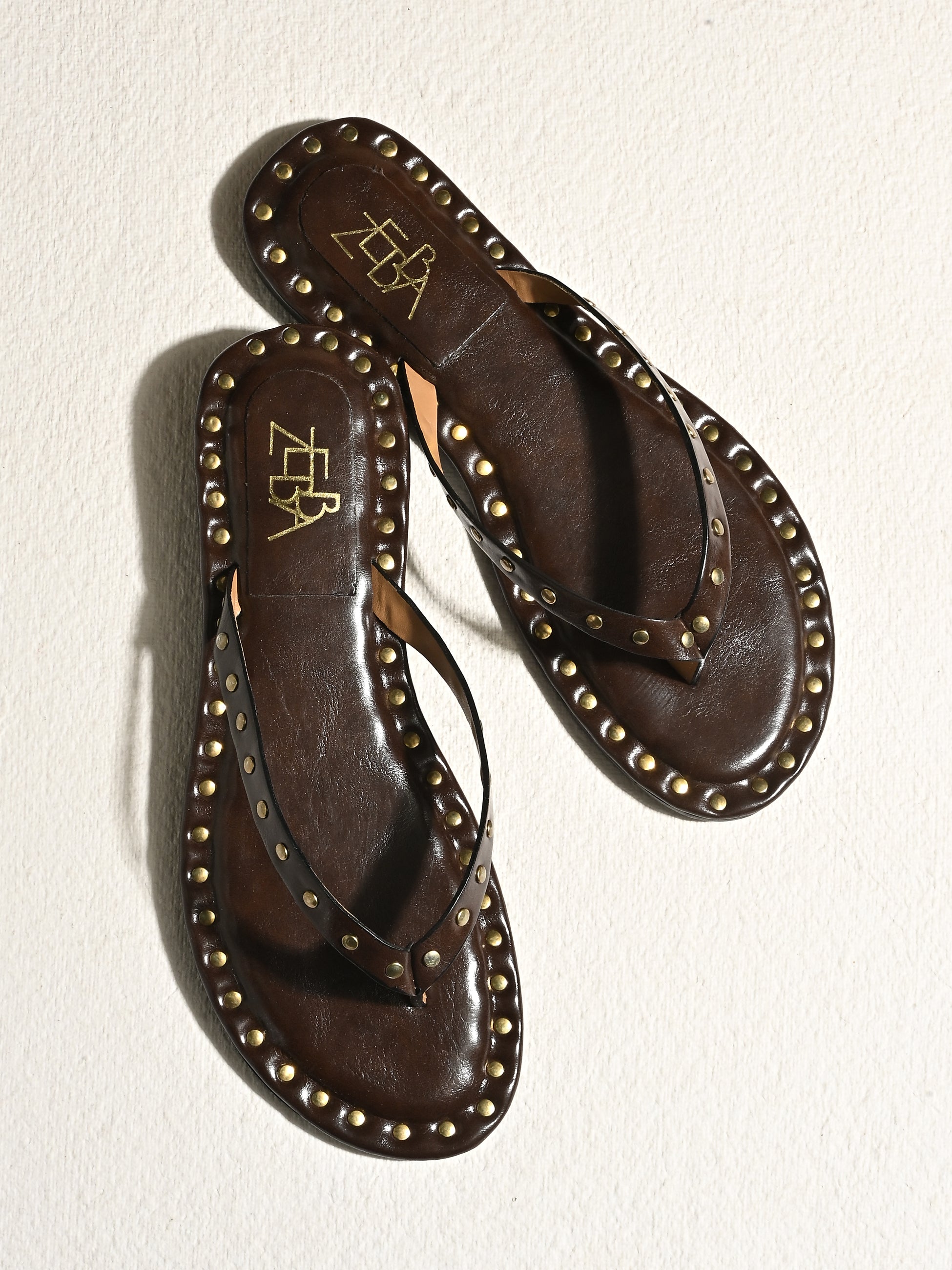 Aisle Brown studded Slip on