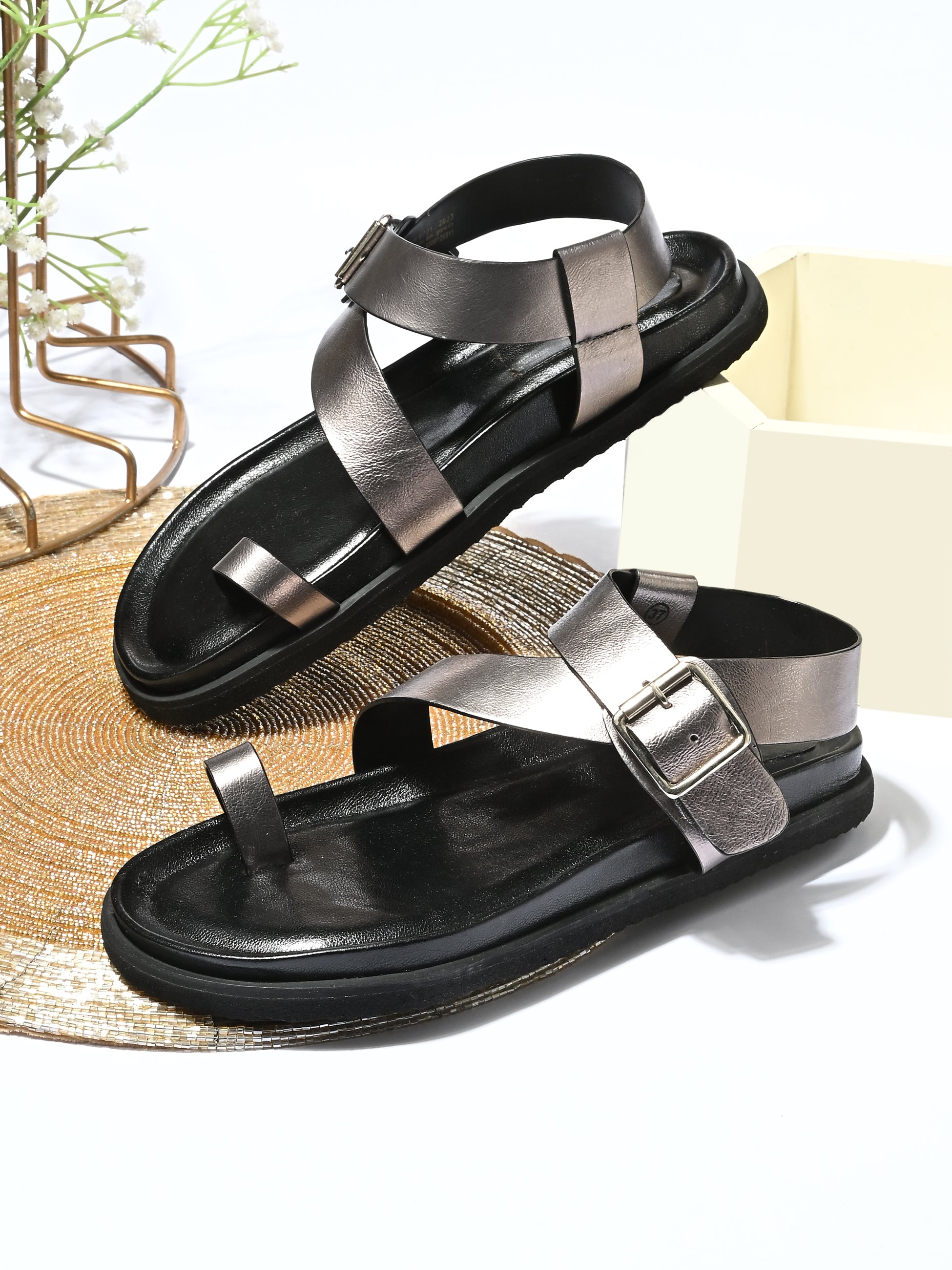 Cosmos Pewter Sandals