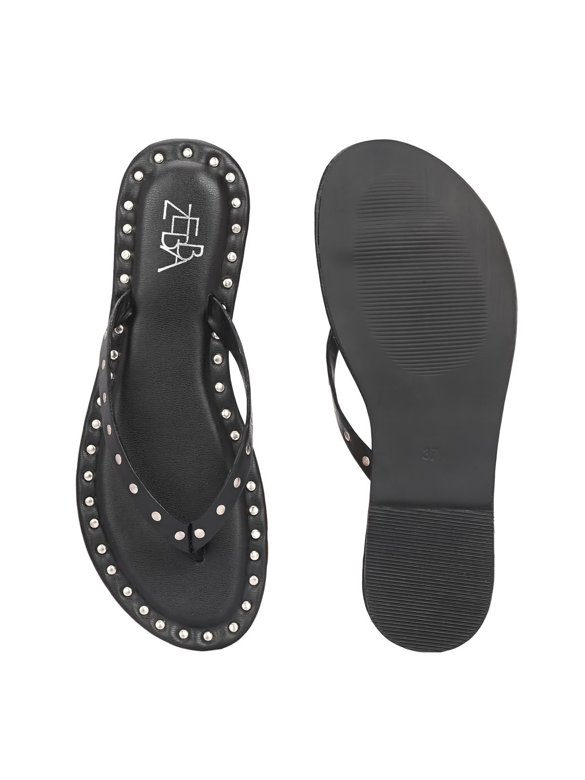 Aisle Black studded Slip on