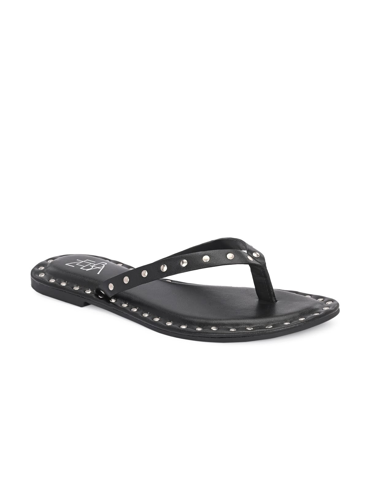 Aisle Black studded Slip on