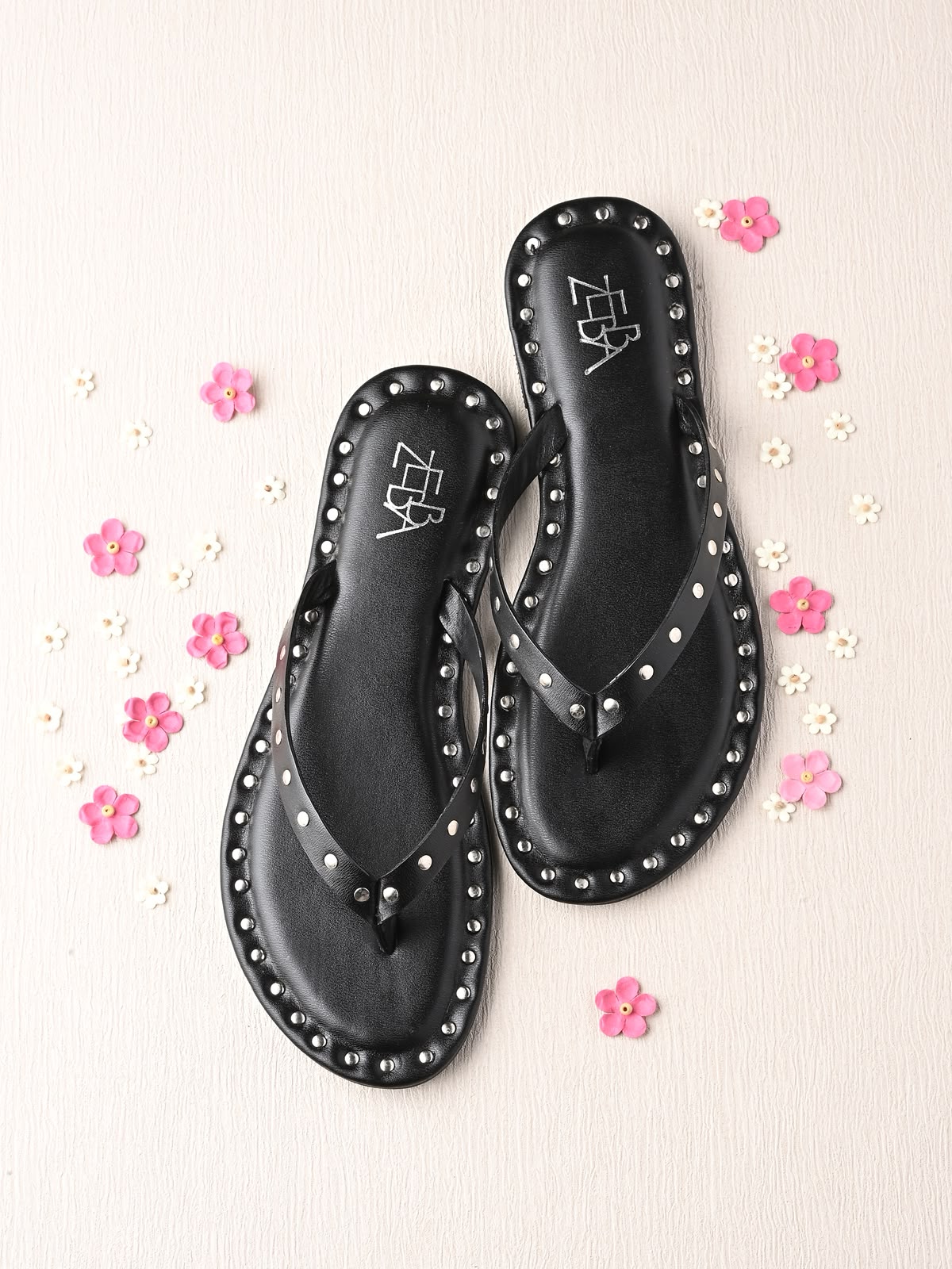 Aisle Black studded Slip on