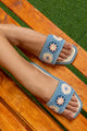 Raha Crochet Denim Flats